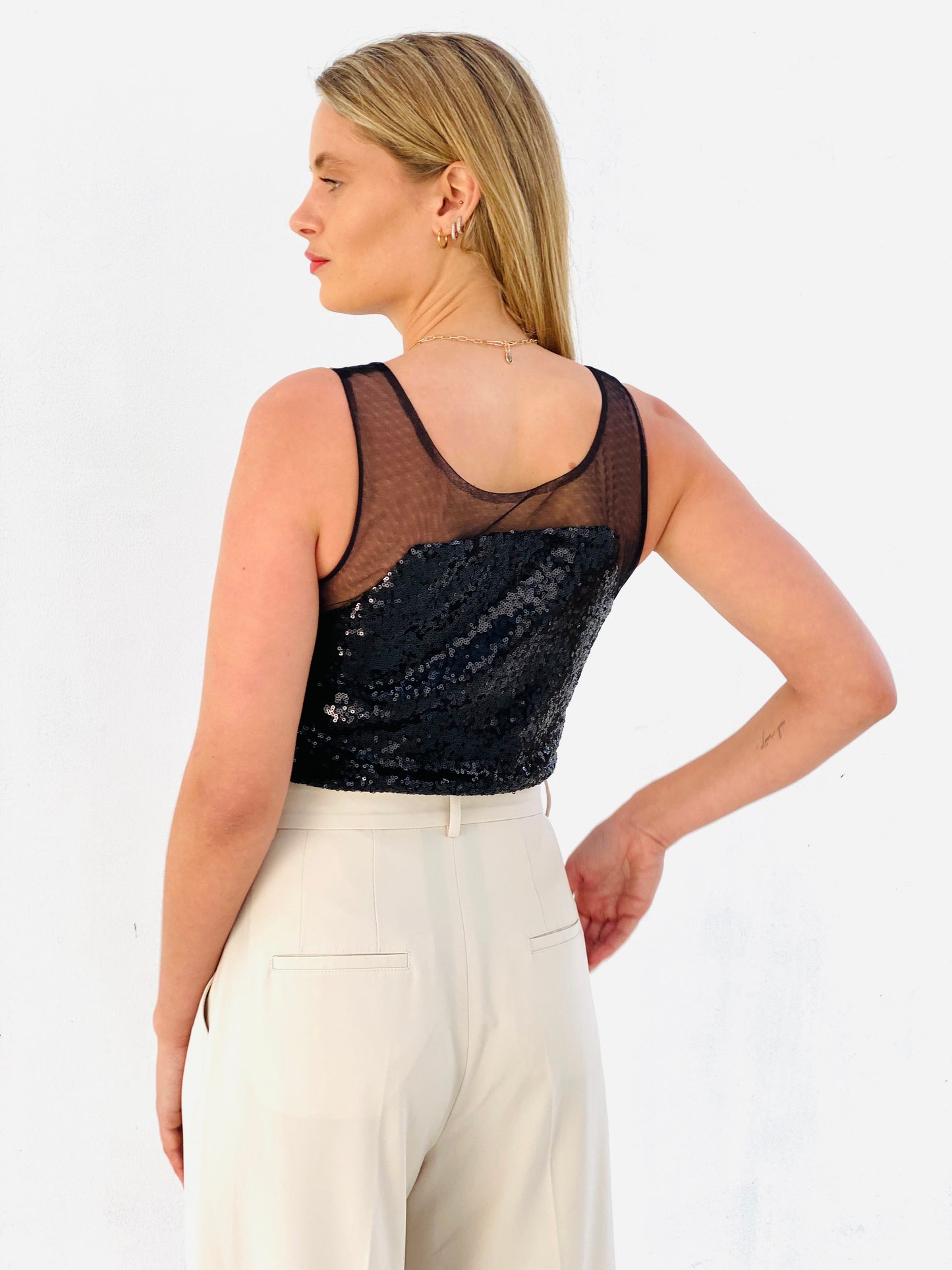 HS31213SS Beaded V-Neck Cami Top