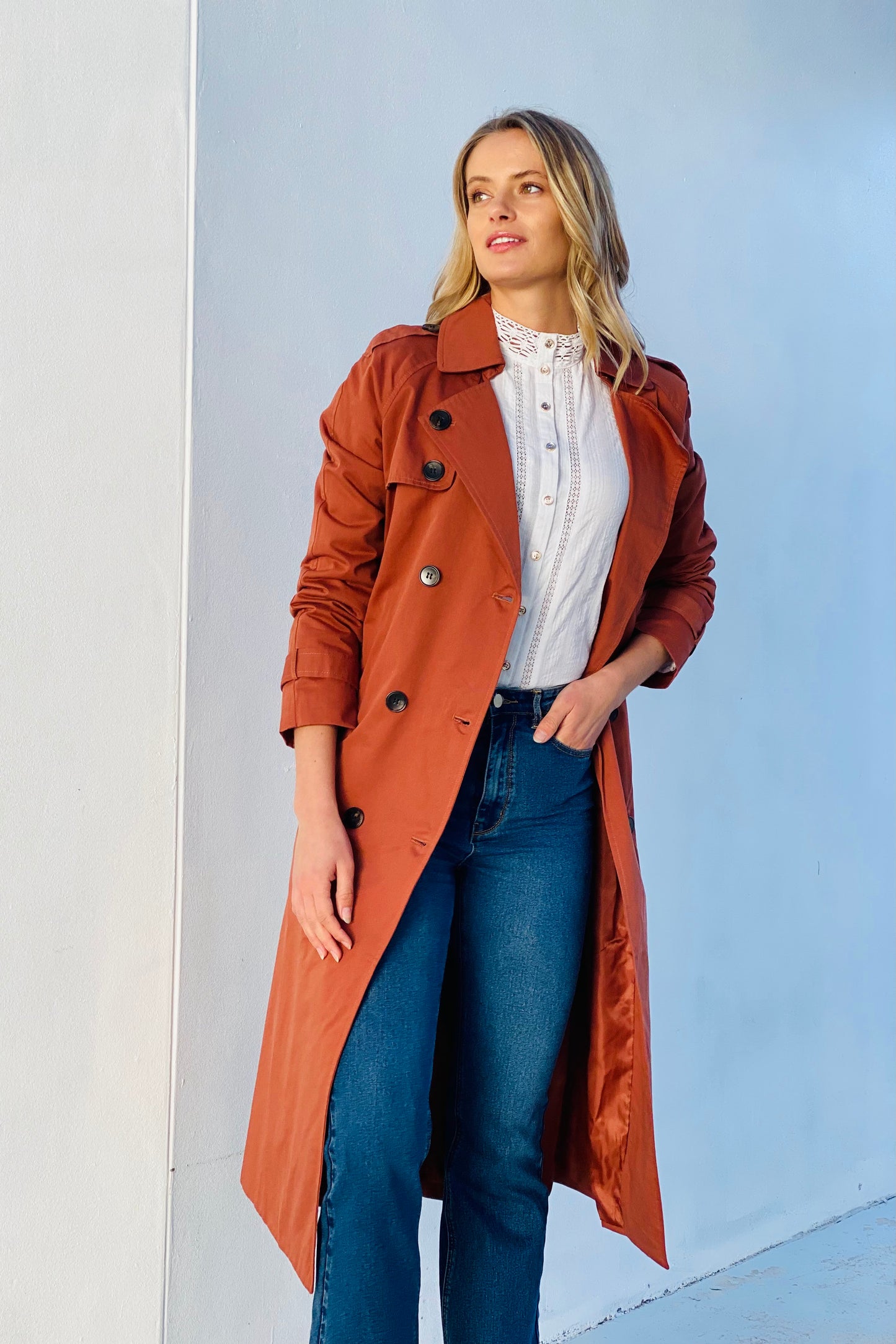 XW20645SS Long-Lined Trench Coat