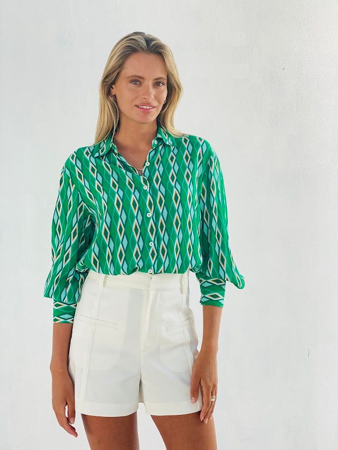 LA1133-49SS Geometric Print Shirt