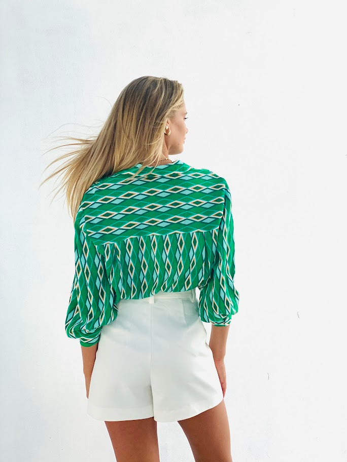 LA1133-49SS Geometric Print Shirt