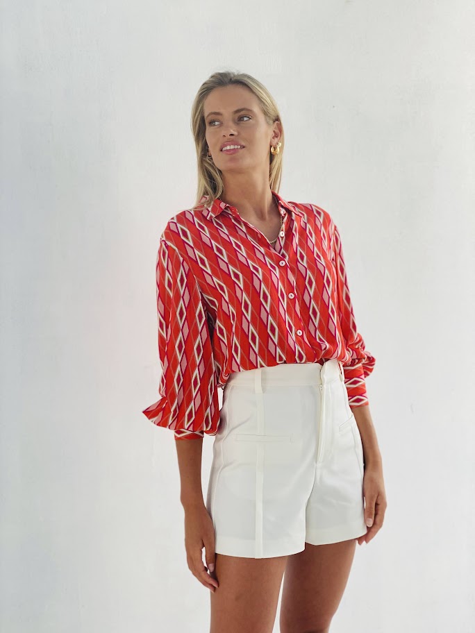 LA1133-49SS Geometric Print Shirt