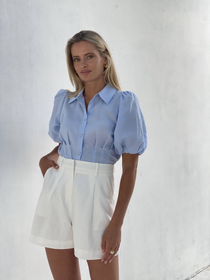 LA1250SS Cotton Bubble Sleeve Top - More Colours Available