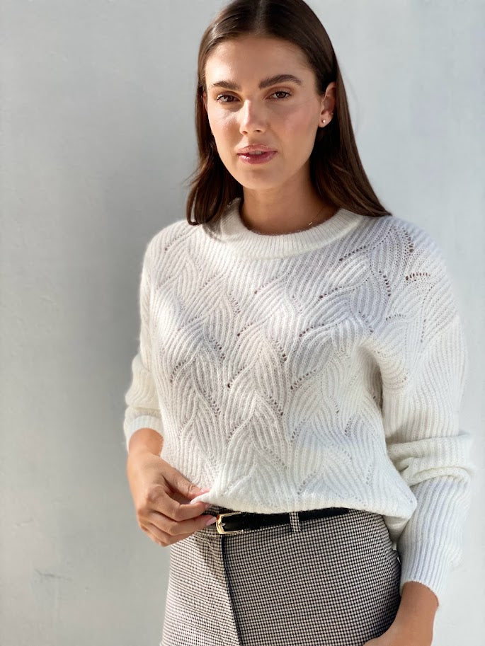 LY2329SS Knit Detailed Jumper