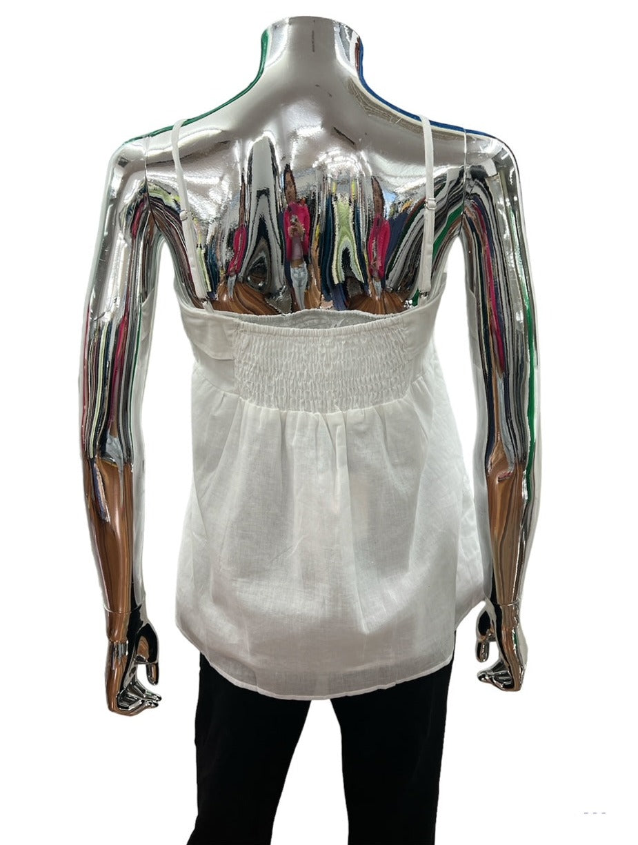 060812SS White Spaghetti Strap Top - SALE $5