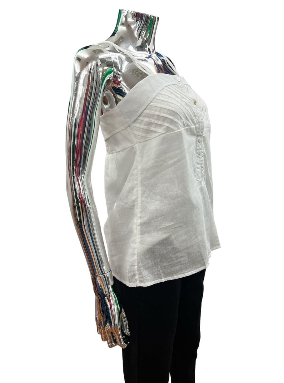 060812SS White Spaghetti Strap Top - SALE $5