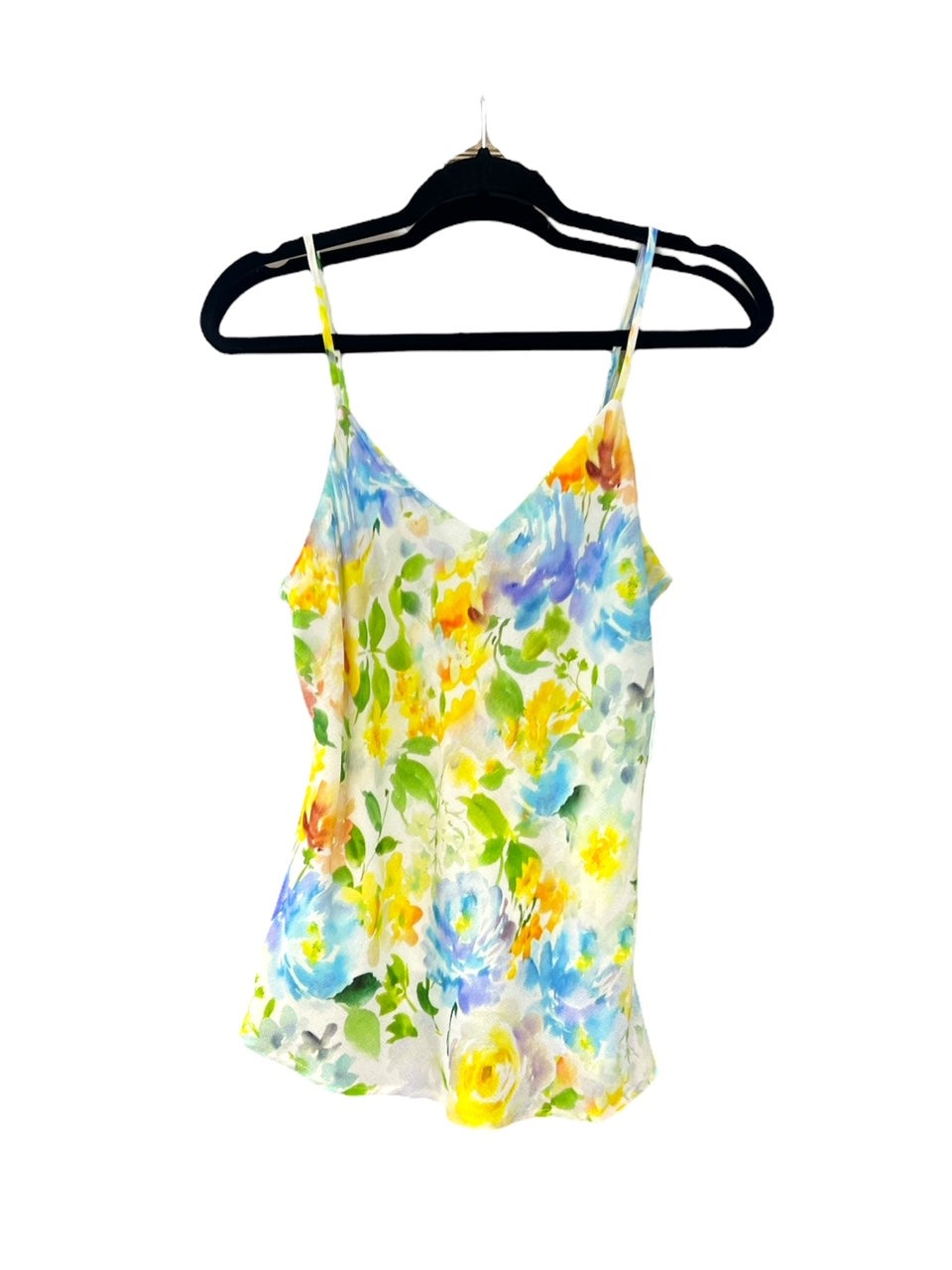 LA1369-1SS Floral V-Neck Cami Top