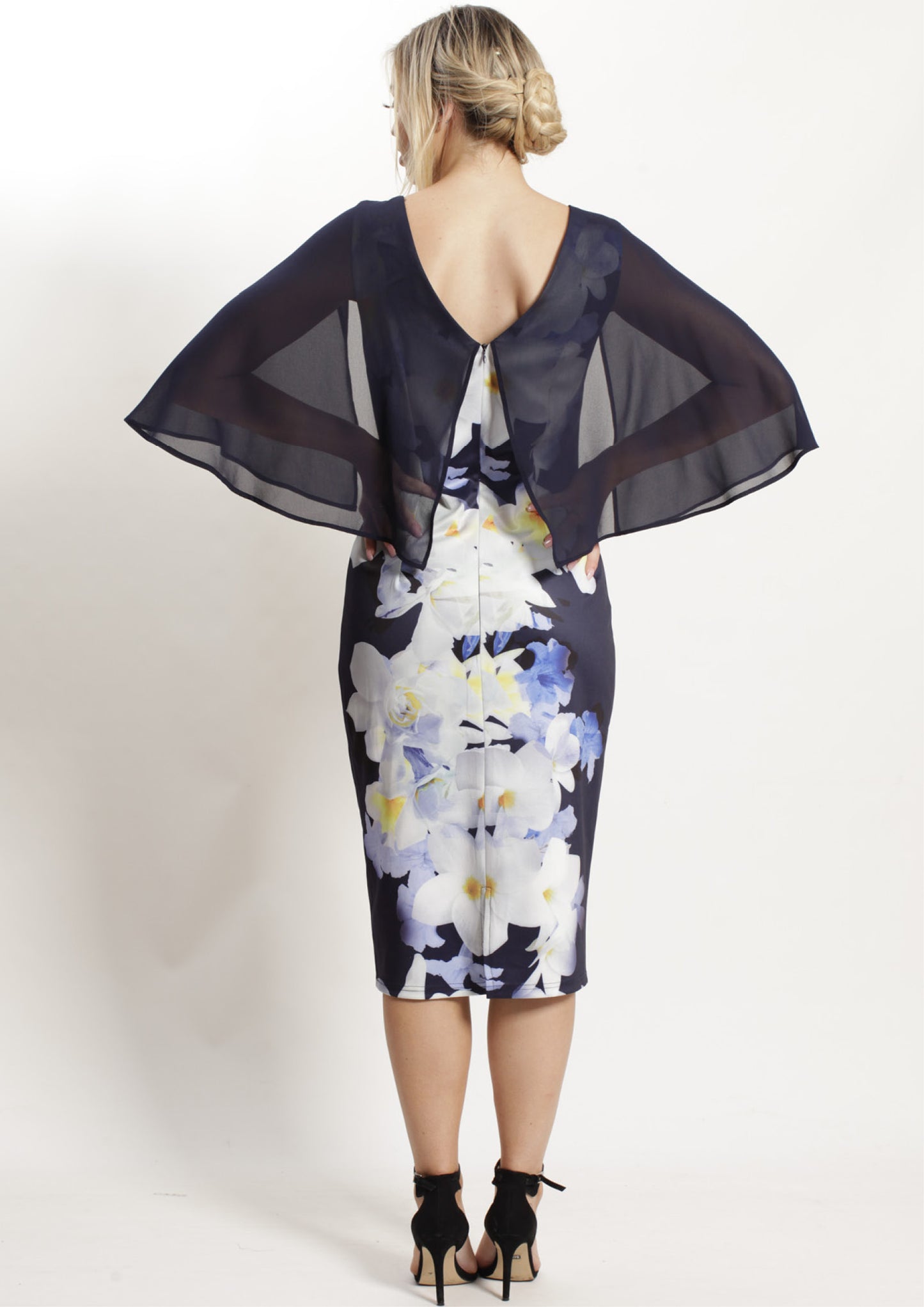 WA2083TB Chiffon Overlay Shoulder Dress (Pack)