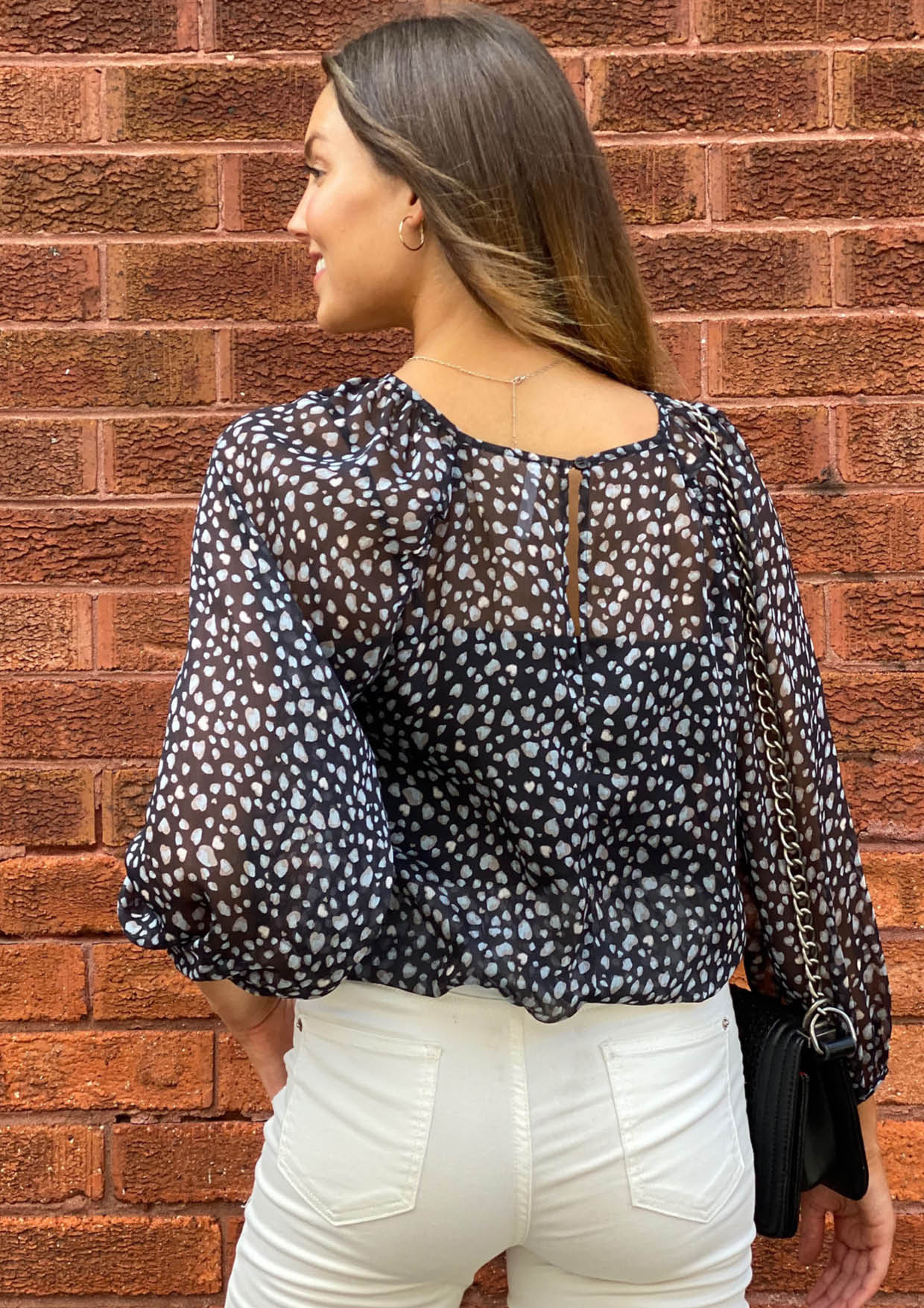 XW20368SS Black Leopard Print Top (Pack)