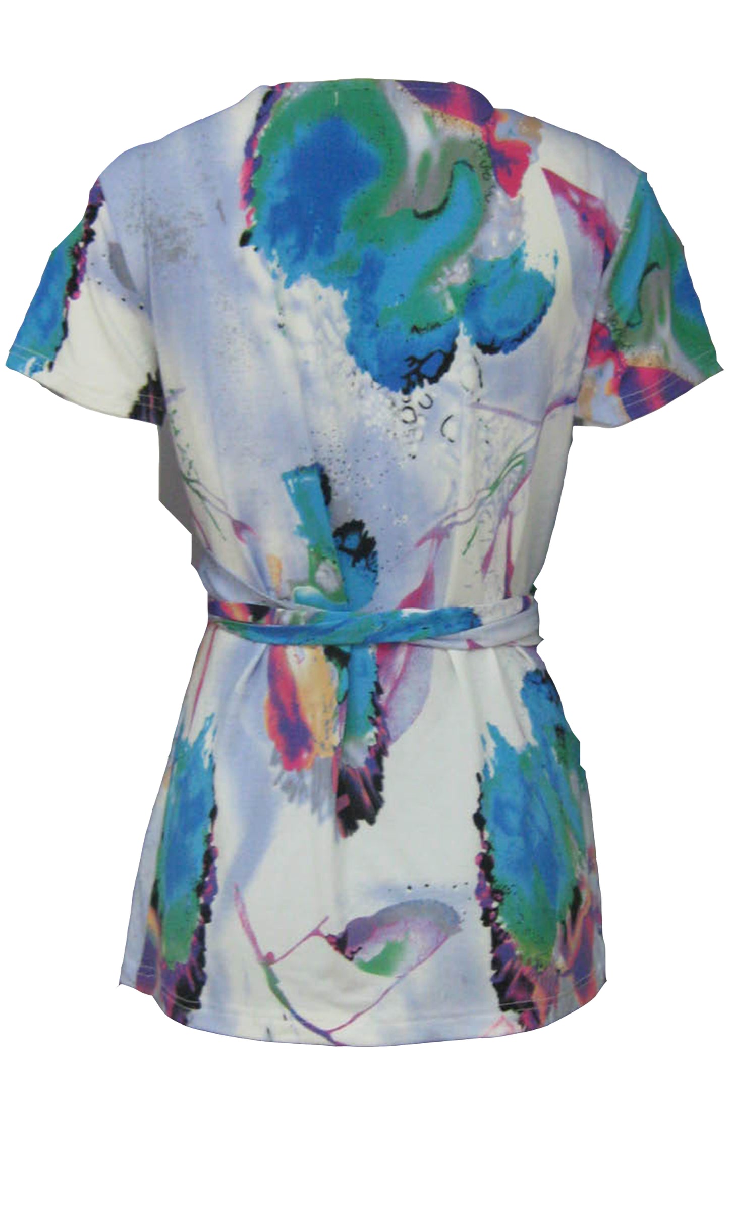 JS0024-23TB Watercolour Print Wrap Style Top (Pack) On Sale