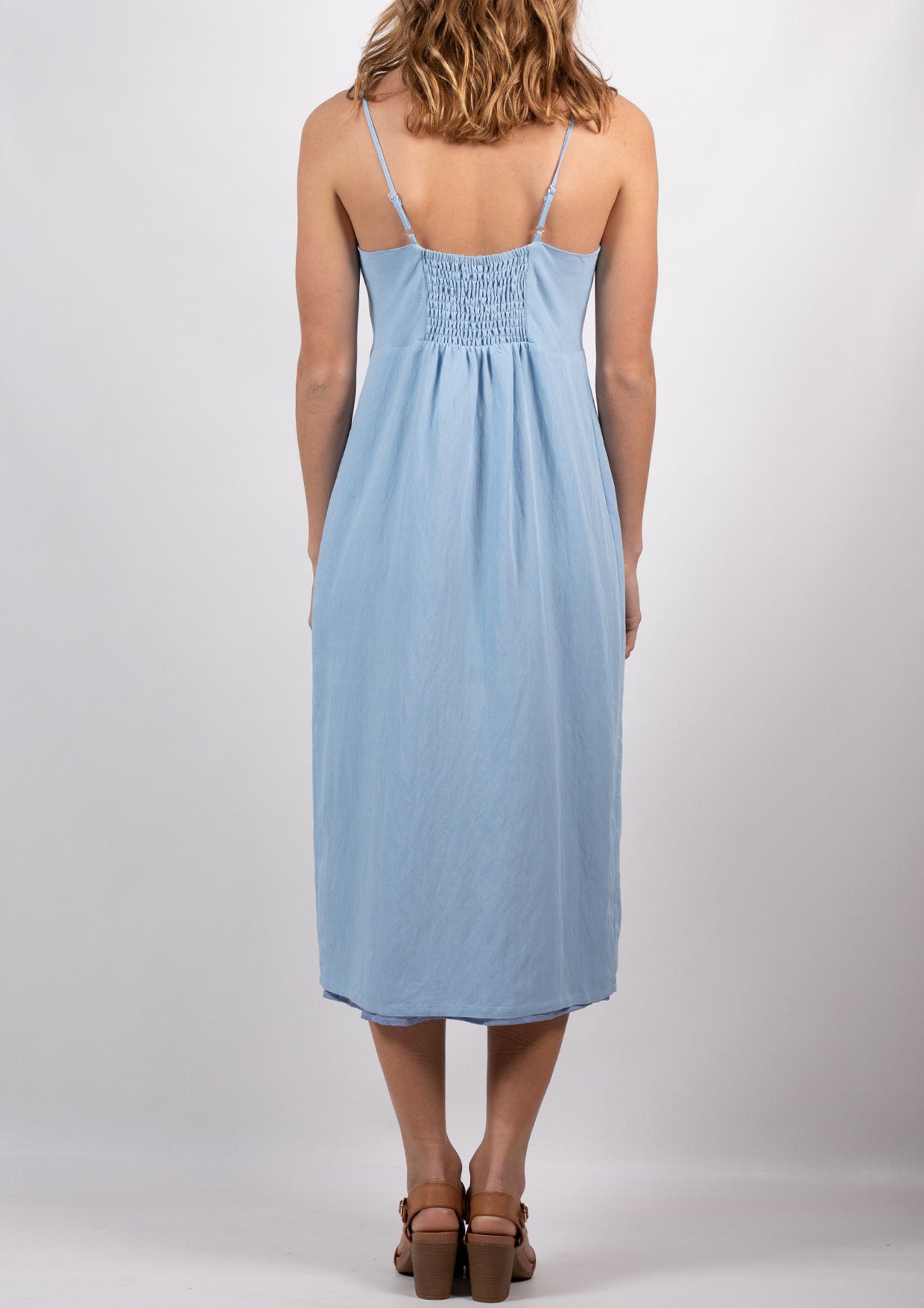 YW2141SS Button Down Midi Dress (Pack)
