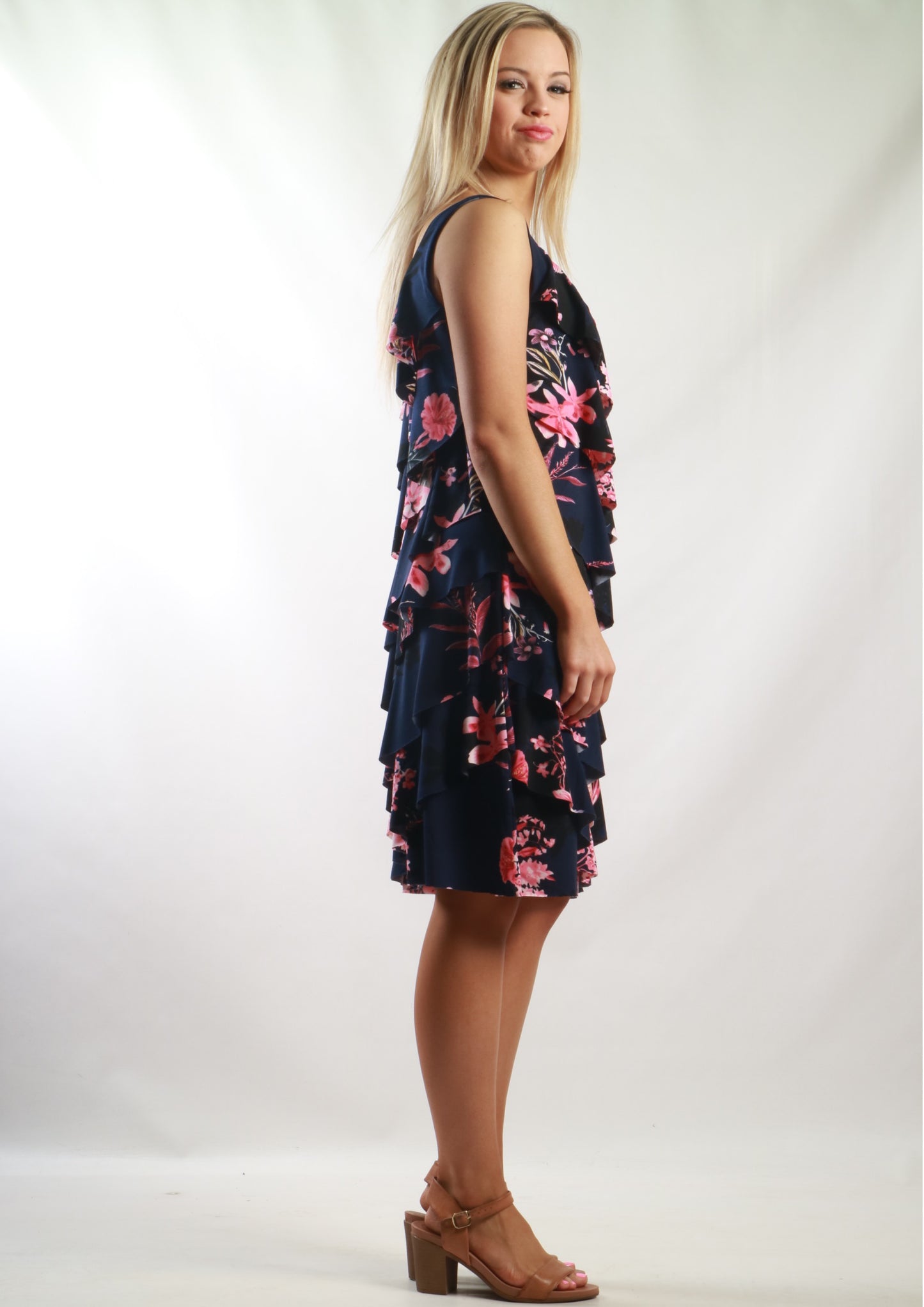BS31616-205TB Pink Floral Ruffle Dress (Pack)