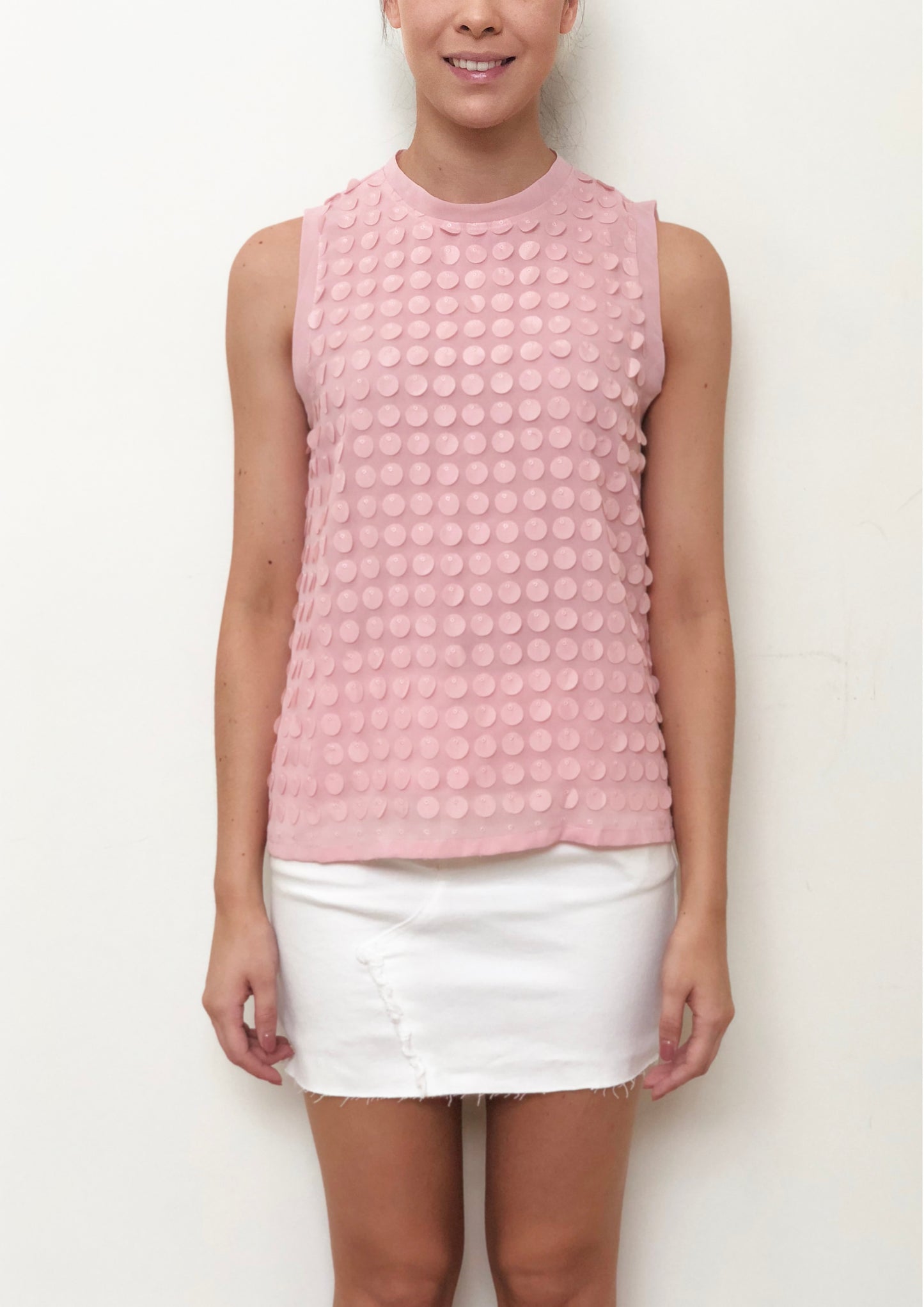 SP004SS High Neck Detailed Top (Pack)