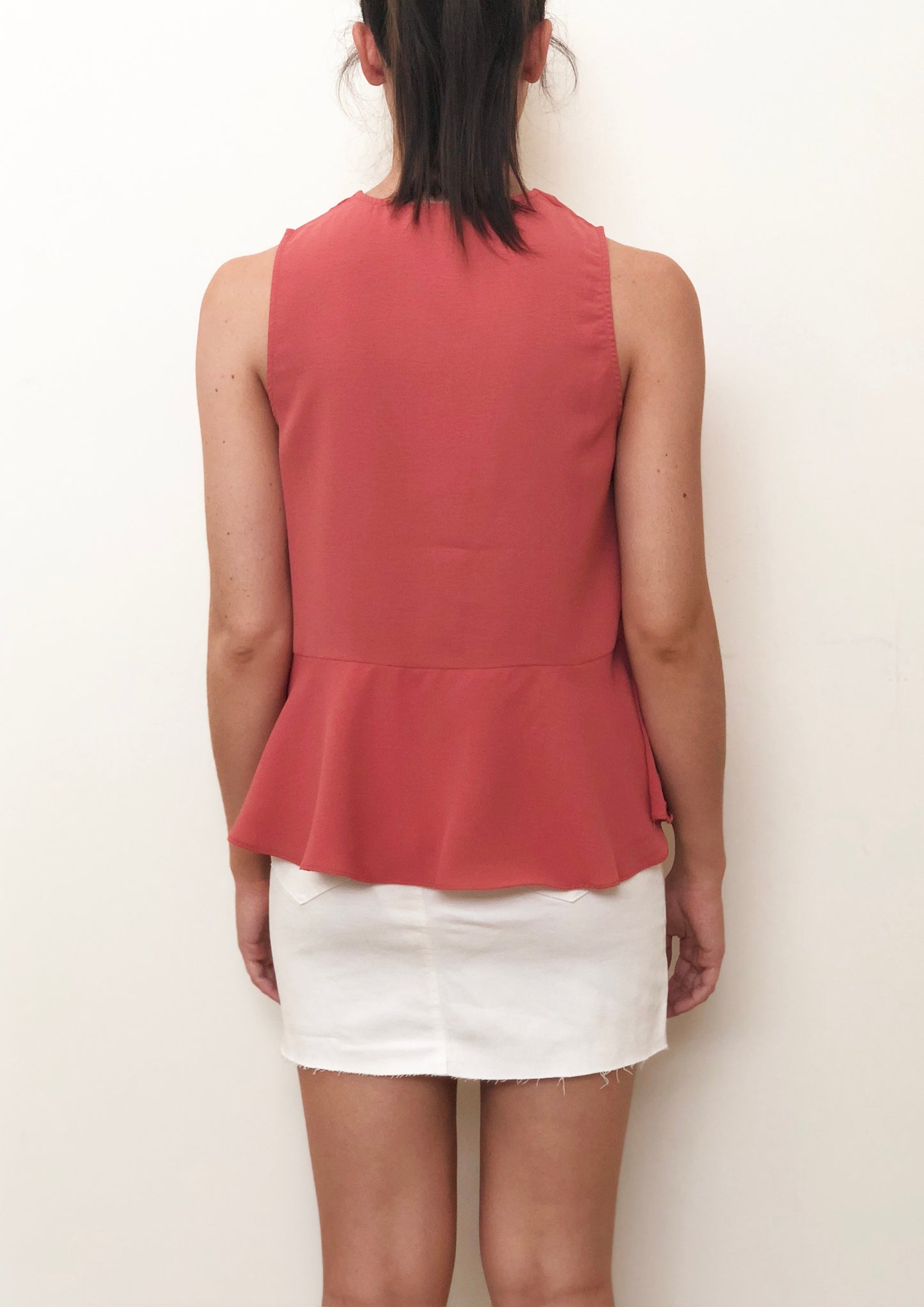 SS022SS V Neck Peplum Layered Top (Pack)