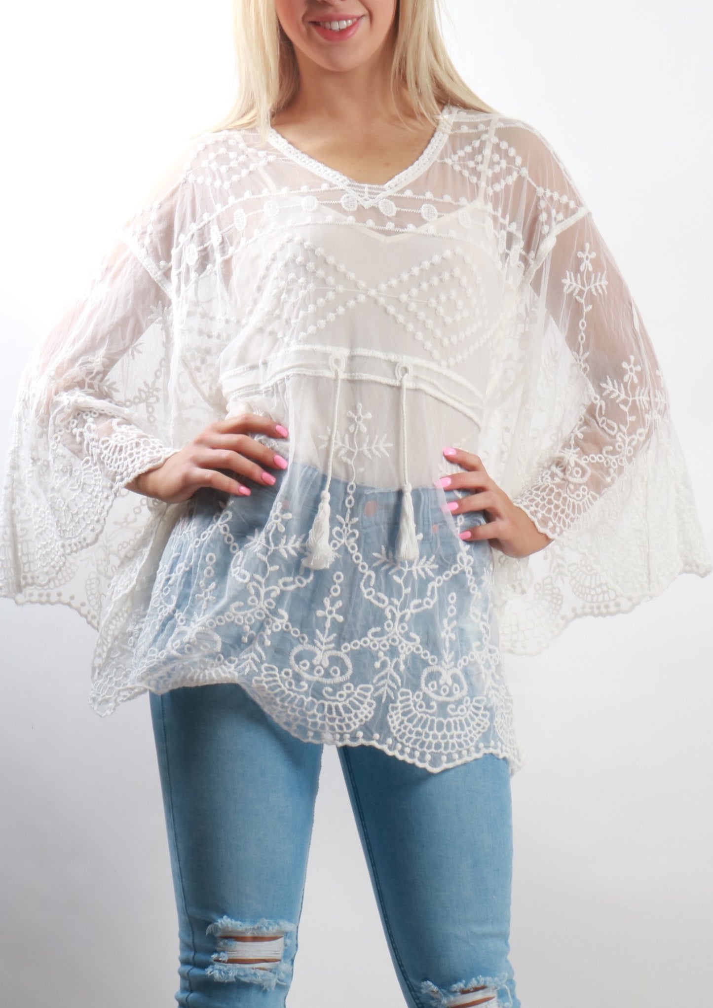 XX002SS Sheer Detailed Peplum Top (Pack) New Arrival