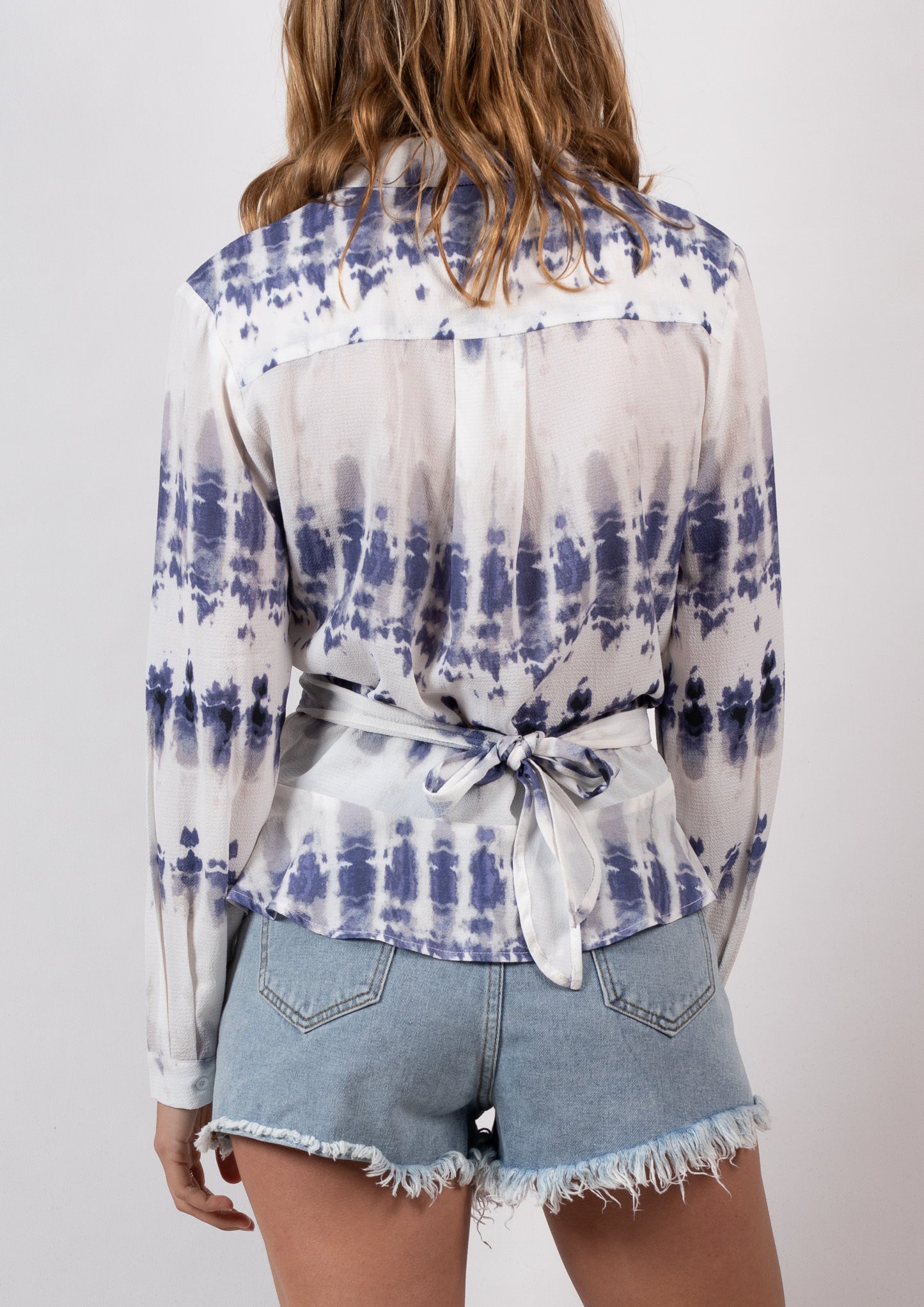 YW2139-1SS Tie Dye Wrap Top (Pack)