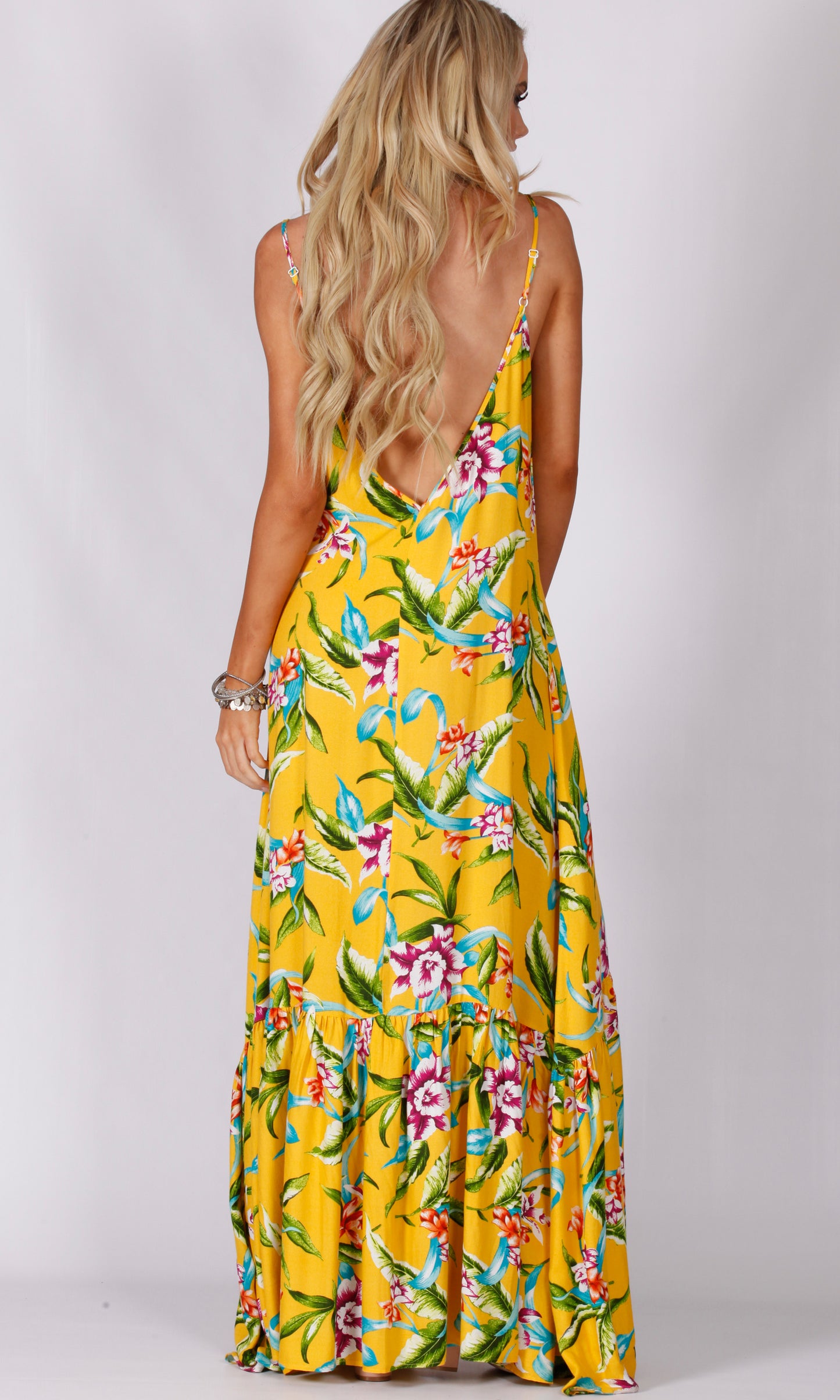 VS028-3SS Yellow Floral Maxi (Pack)