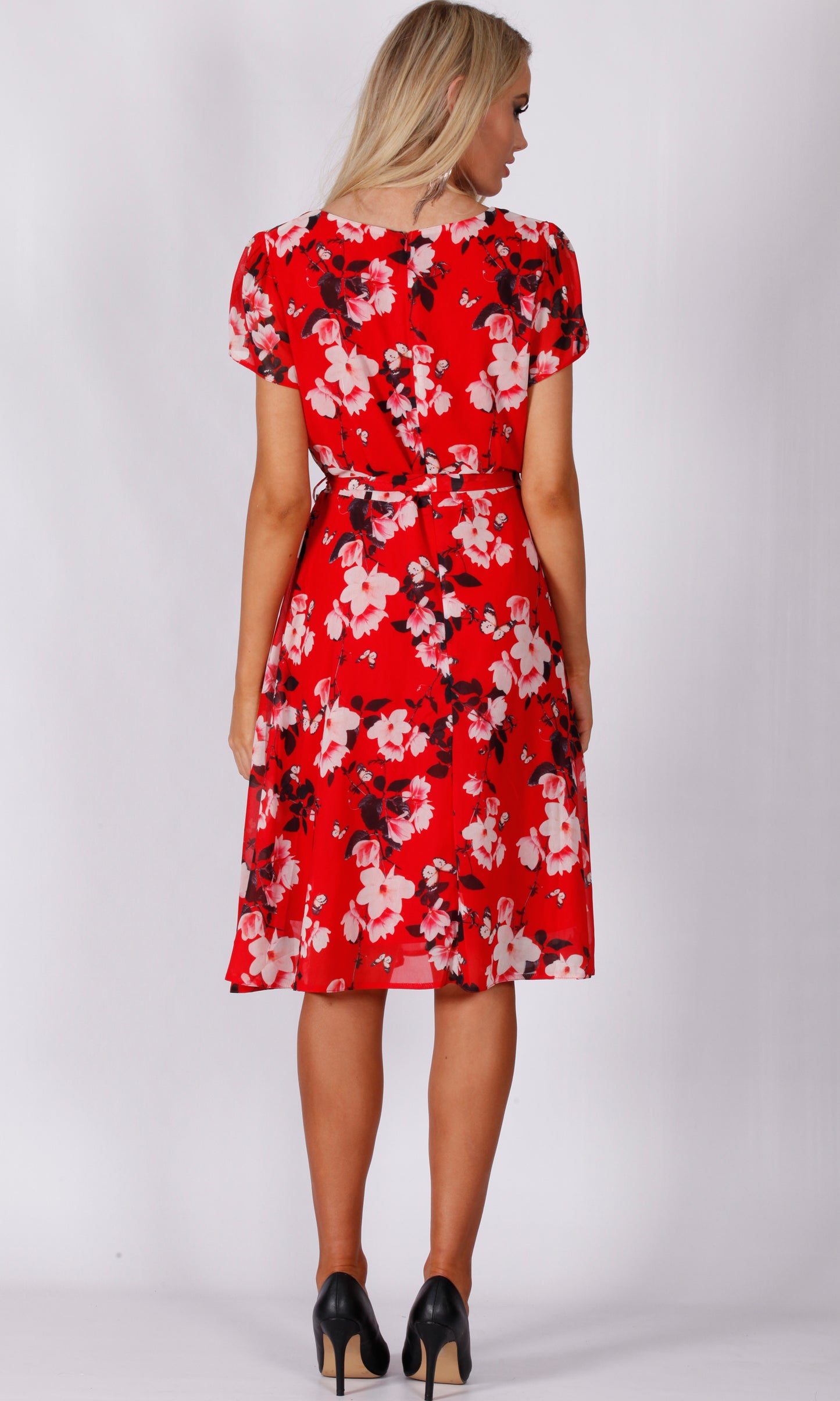 VS7302NC Red Blossom Dress (Pack)