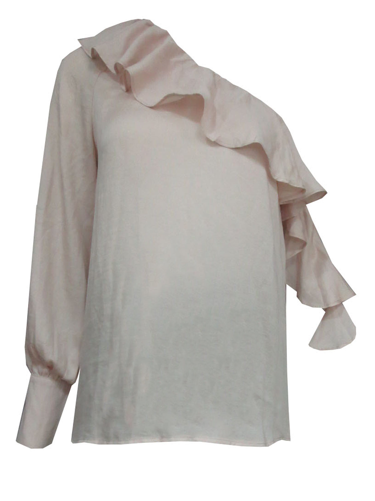 RV0852-1SS Off Shoulder One Sleeve Ruffle Top (Pack) On Sale