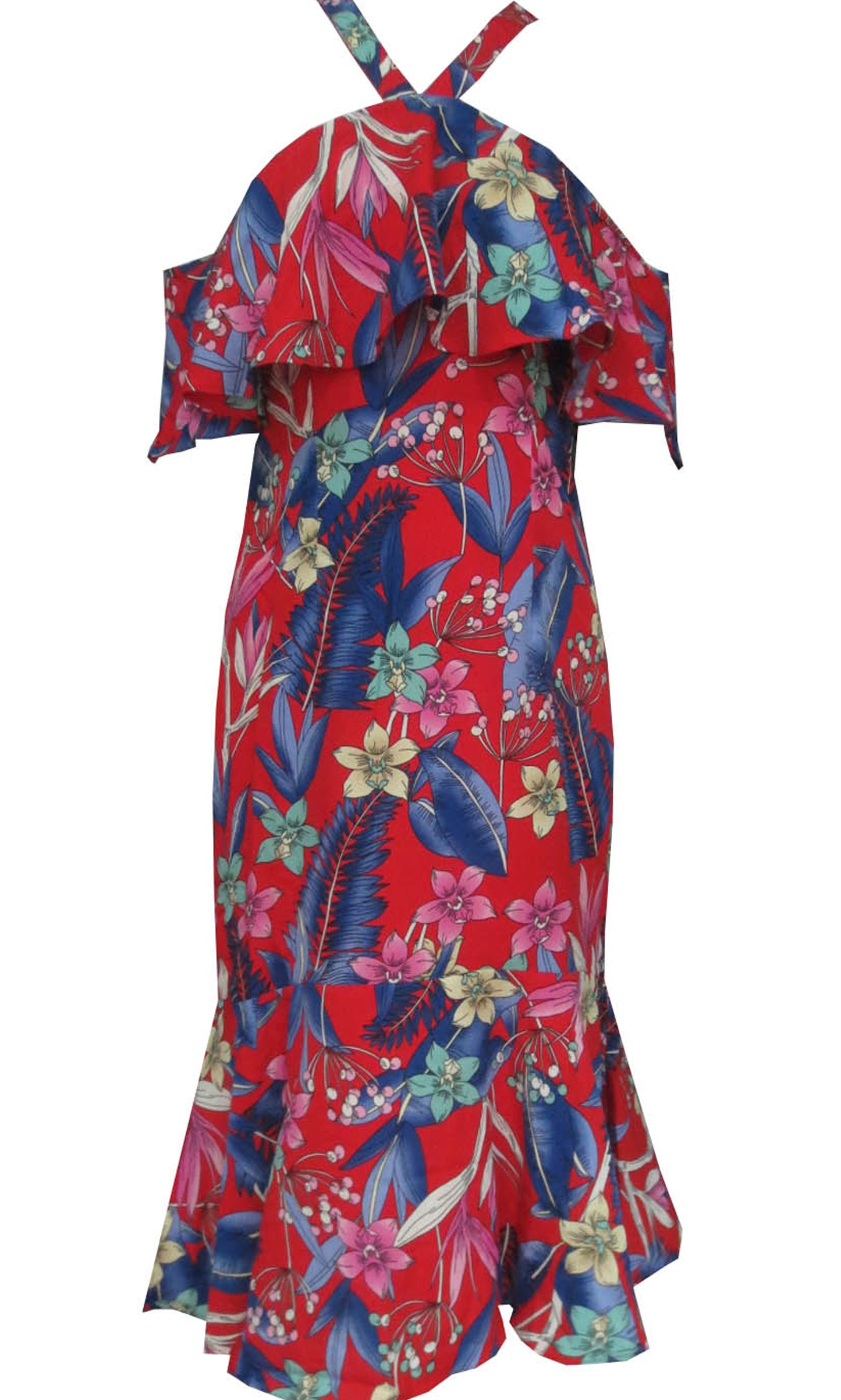 RV1043SS Halter Ruffle Dress (Pack)