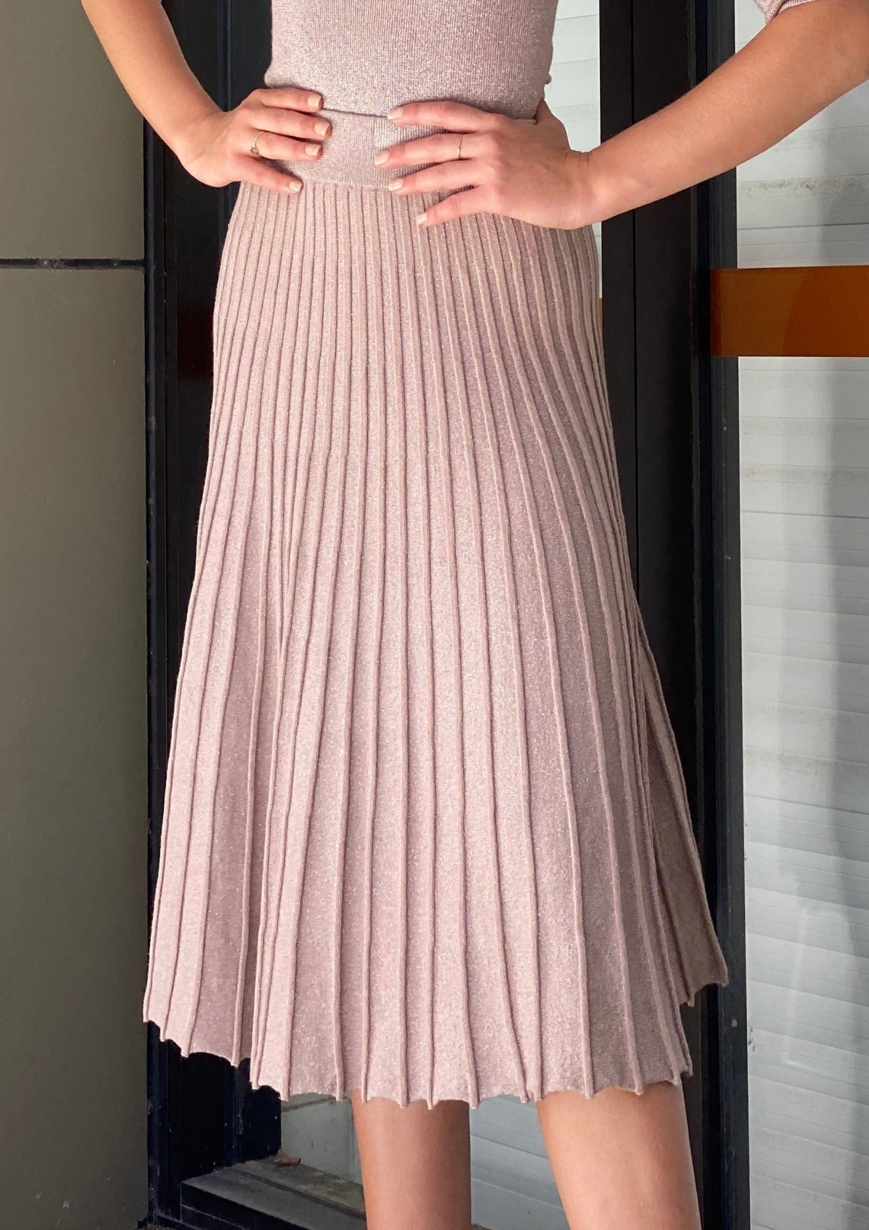 ZW2199-1SS Pleated Knit Midi Skirt (Pack)