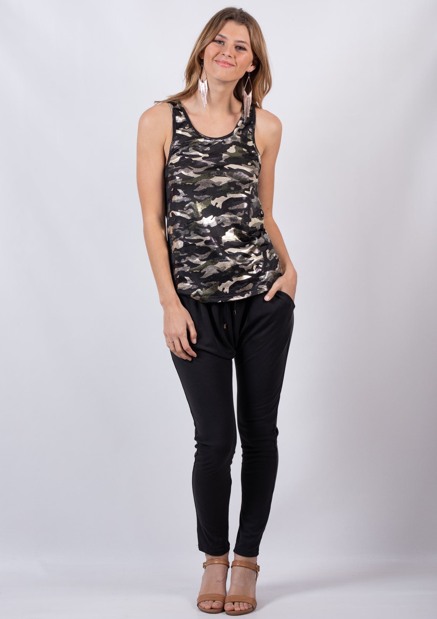 JEN0062SS Camo Sleeveless Top (Pack)