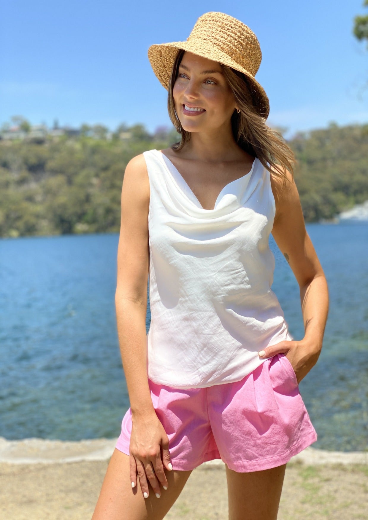 LA0202-1SS Cowl Neck Top (Pack)
