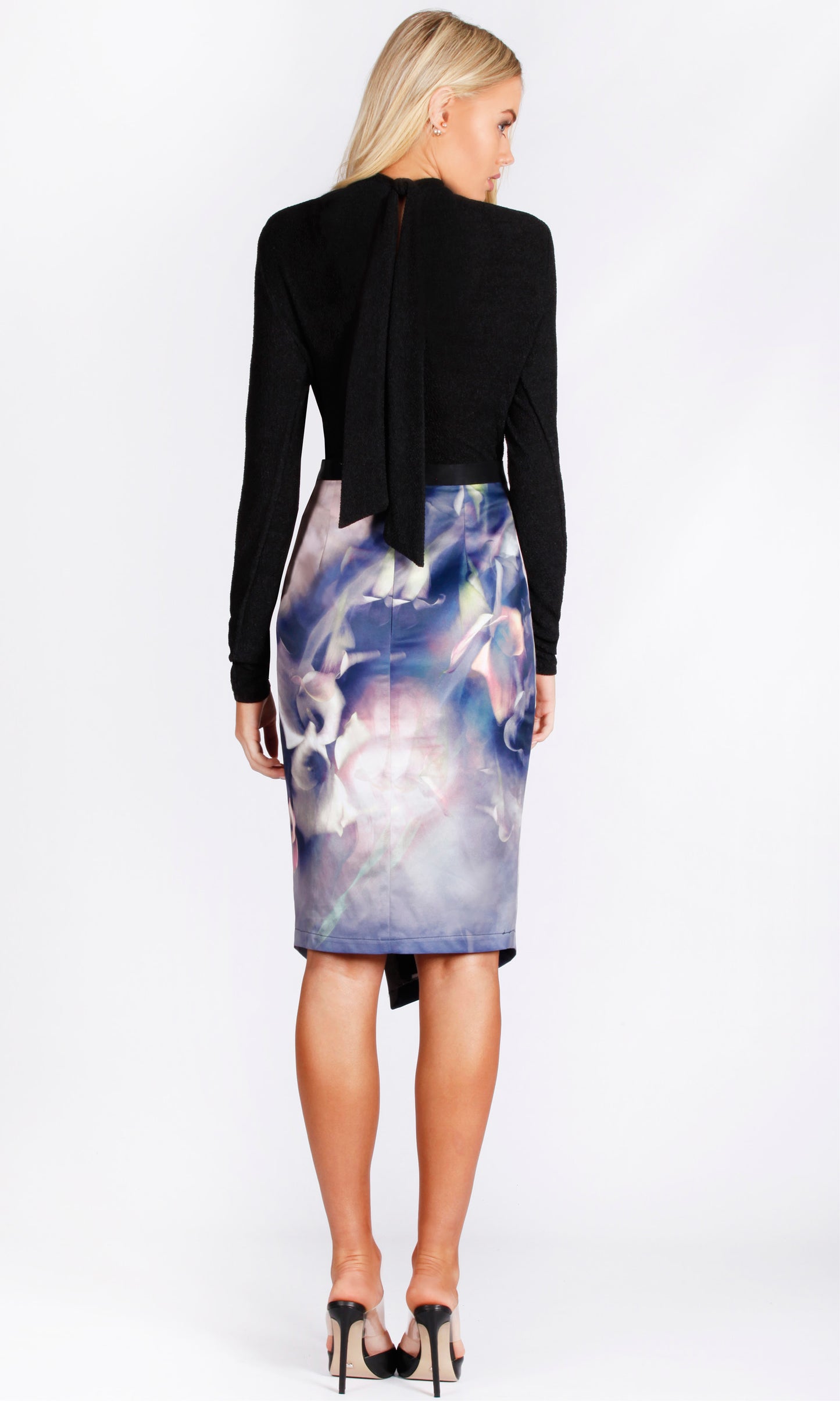 Midnight Floral Off Shoulder Skirt