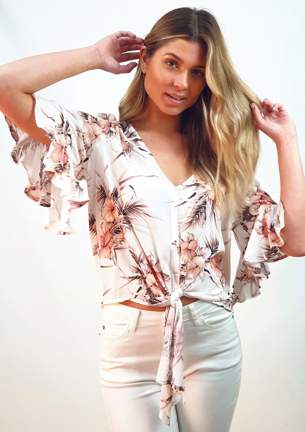 VY0454-1SS Floral Print Top (Pack) New Arrival