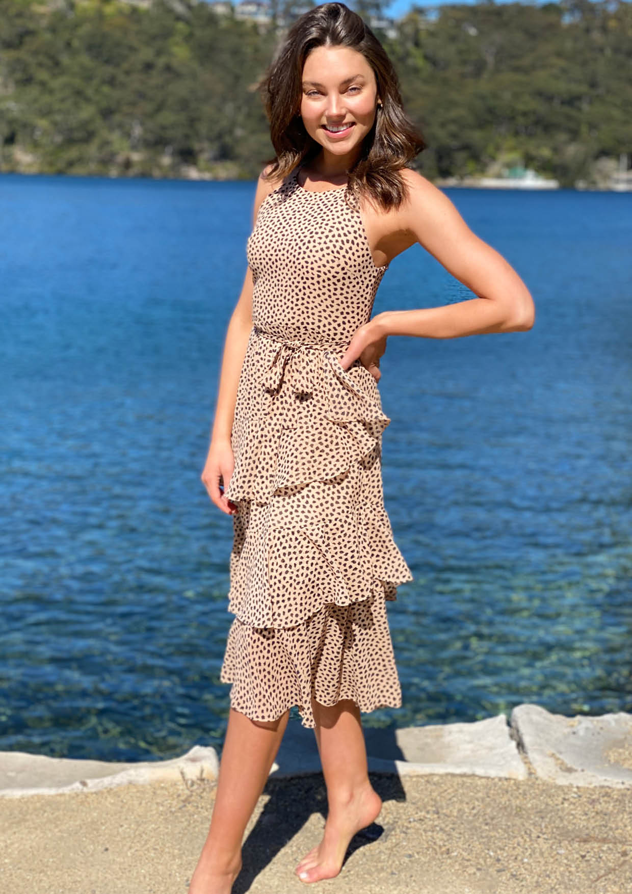 ZW231-3SS Leopard Tiered Dress (Pack)
