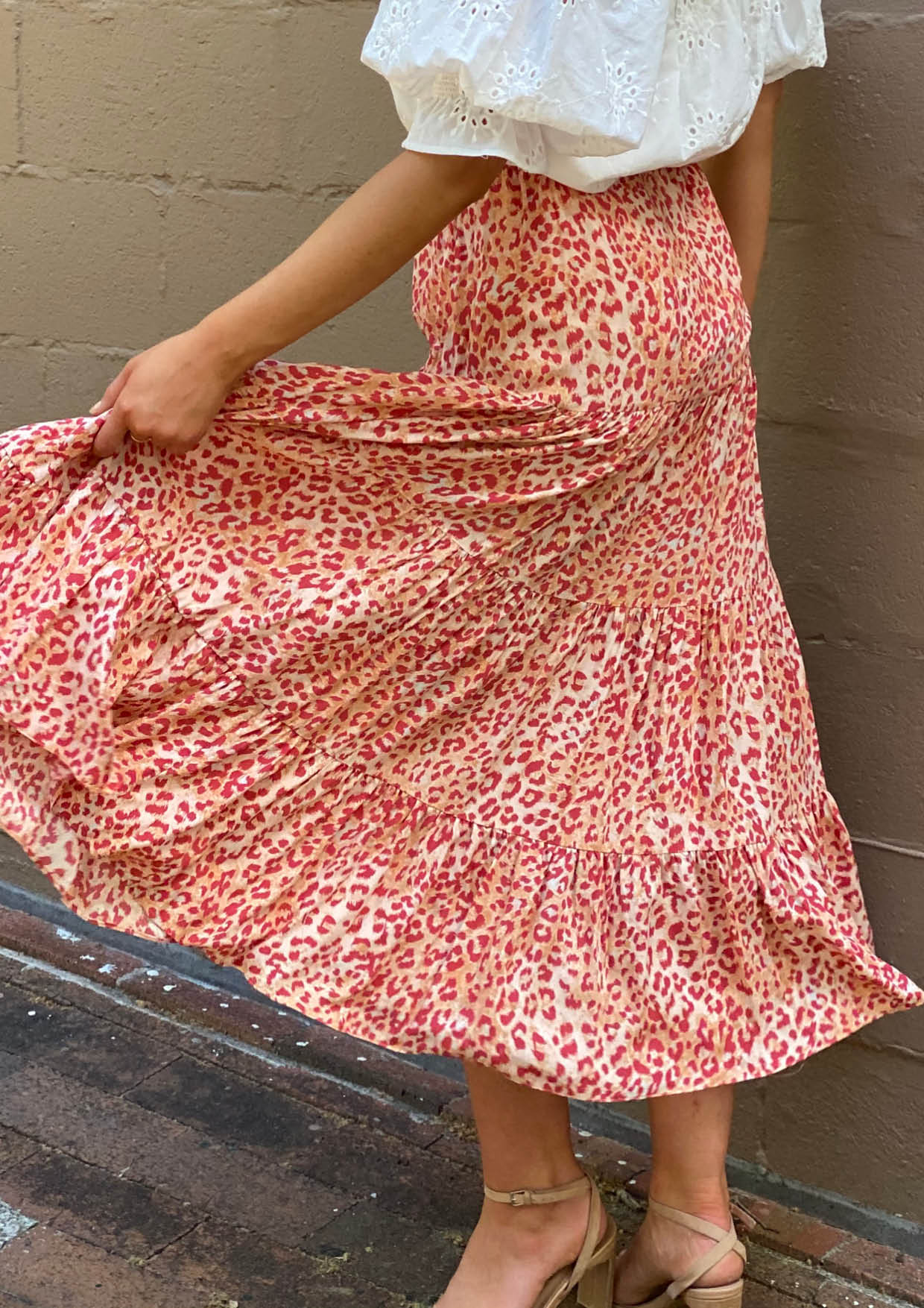 LA0641-2SS Leopard Print Maxi Skirt (Pack)