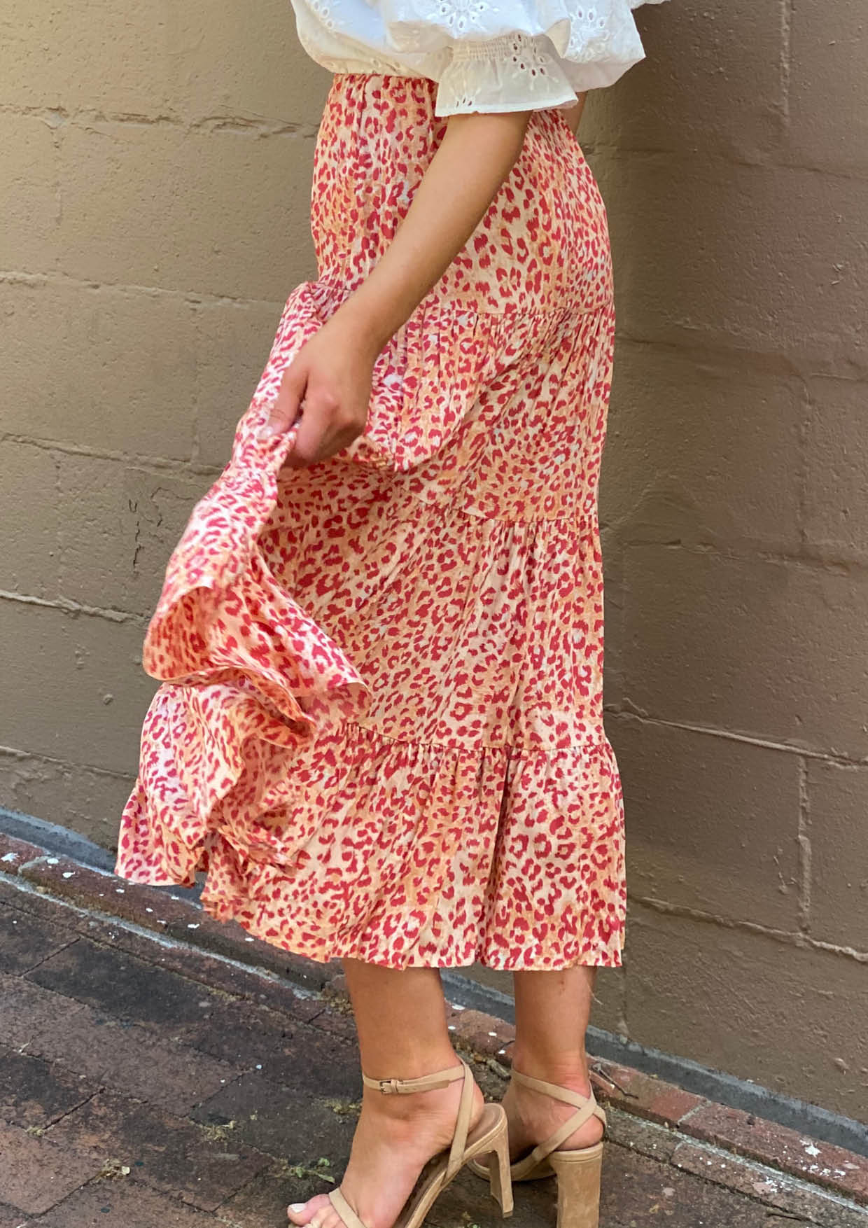 LA0641-2SS Leopard Print Maxi Skirt (Pack)