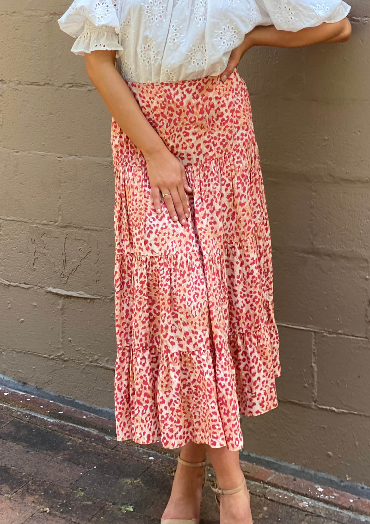 LA0641-2SS Leopard Print Maxi Skirt (Pack)