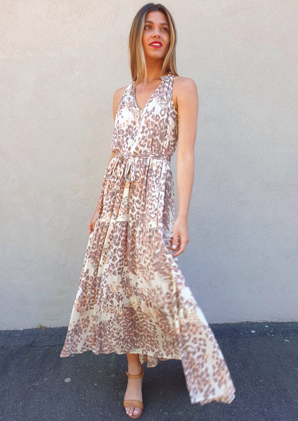 XW16006-5SS Leopard Print Dress (Pack)