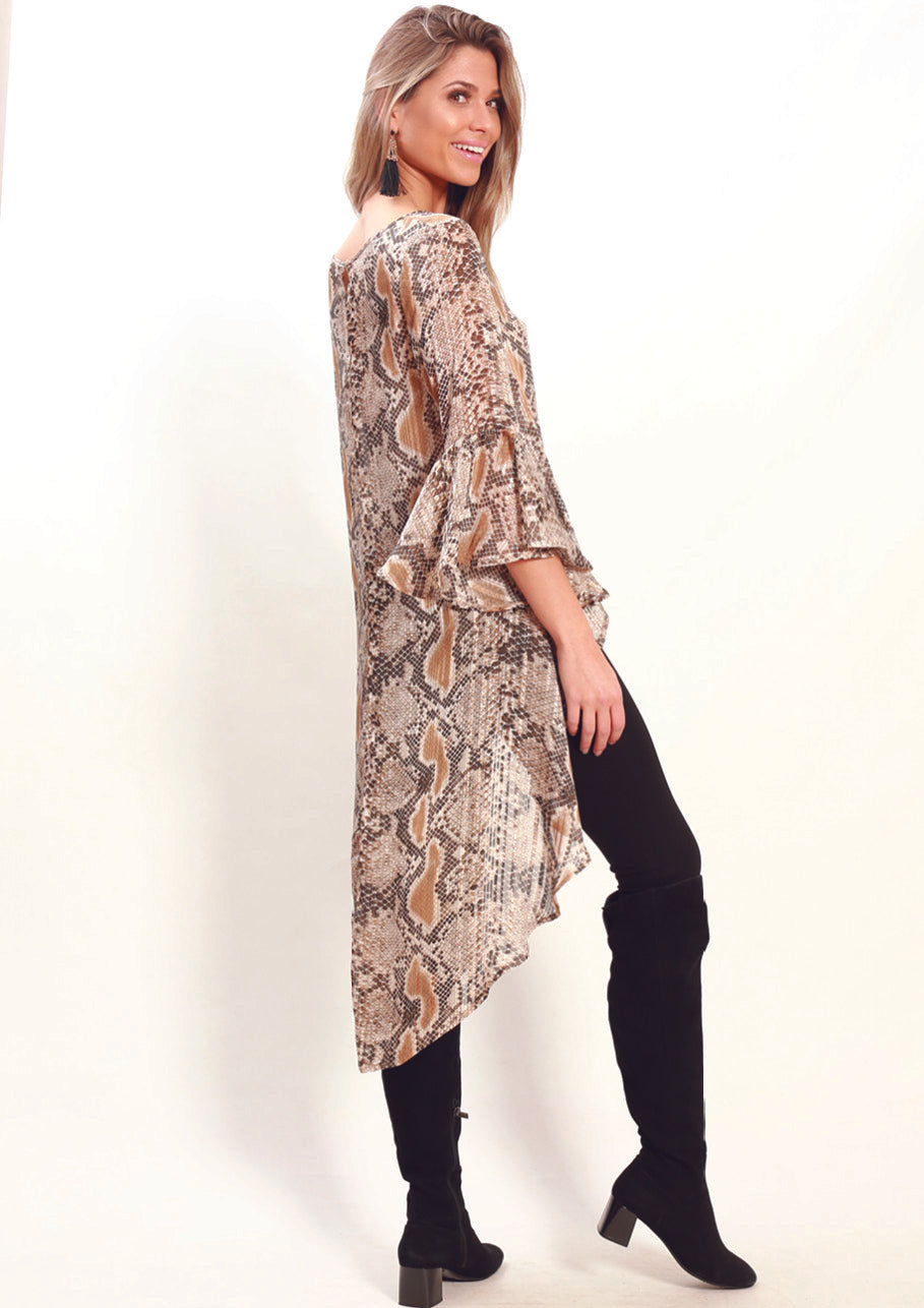 XW16122-24SS Snake Print High Low Top (Pack)