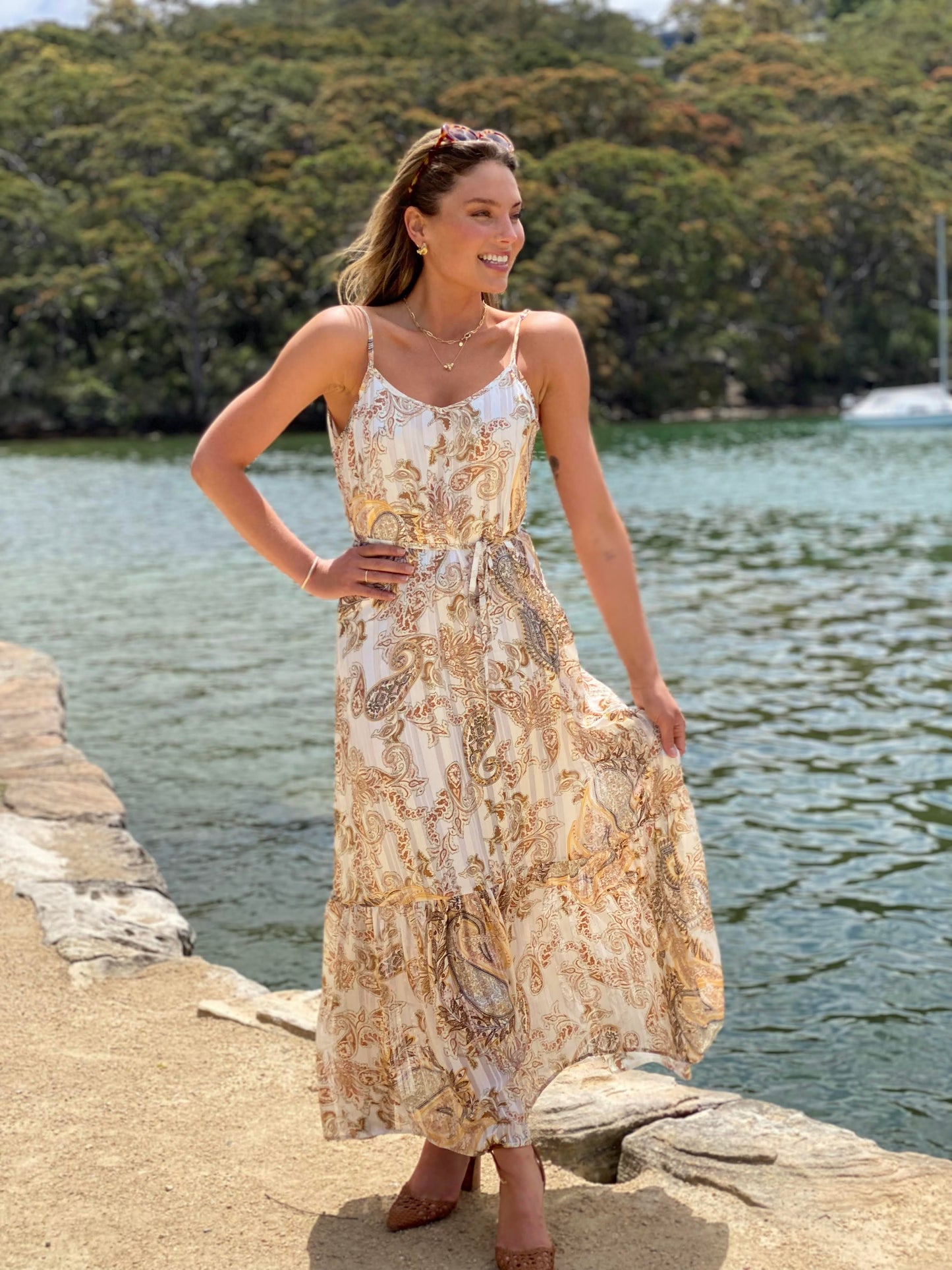 XW16138-3SS Paisley Print Maxi Dress (Pack) New Arrival