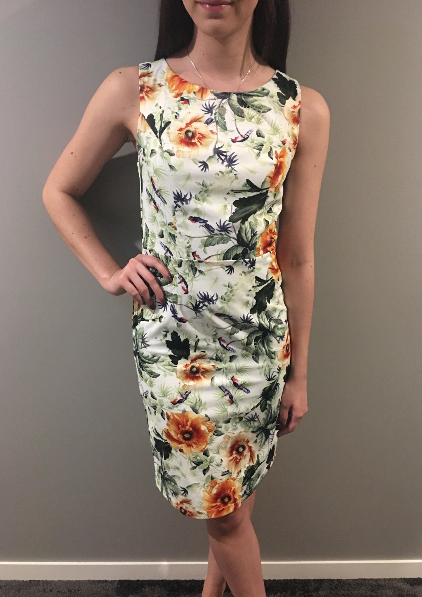 TG2442-2TB Floral Mid Length Dress (Pack)