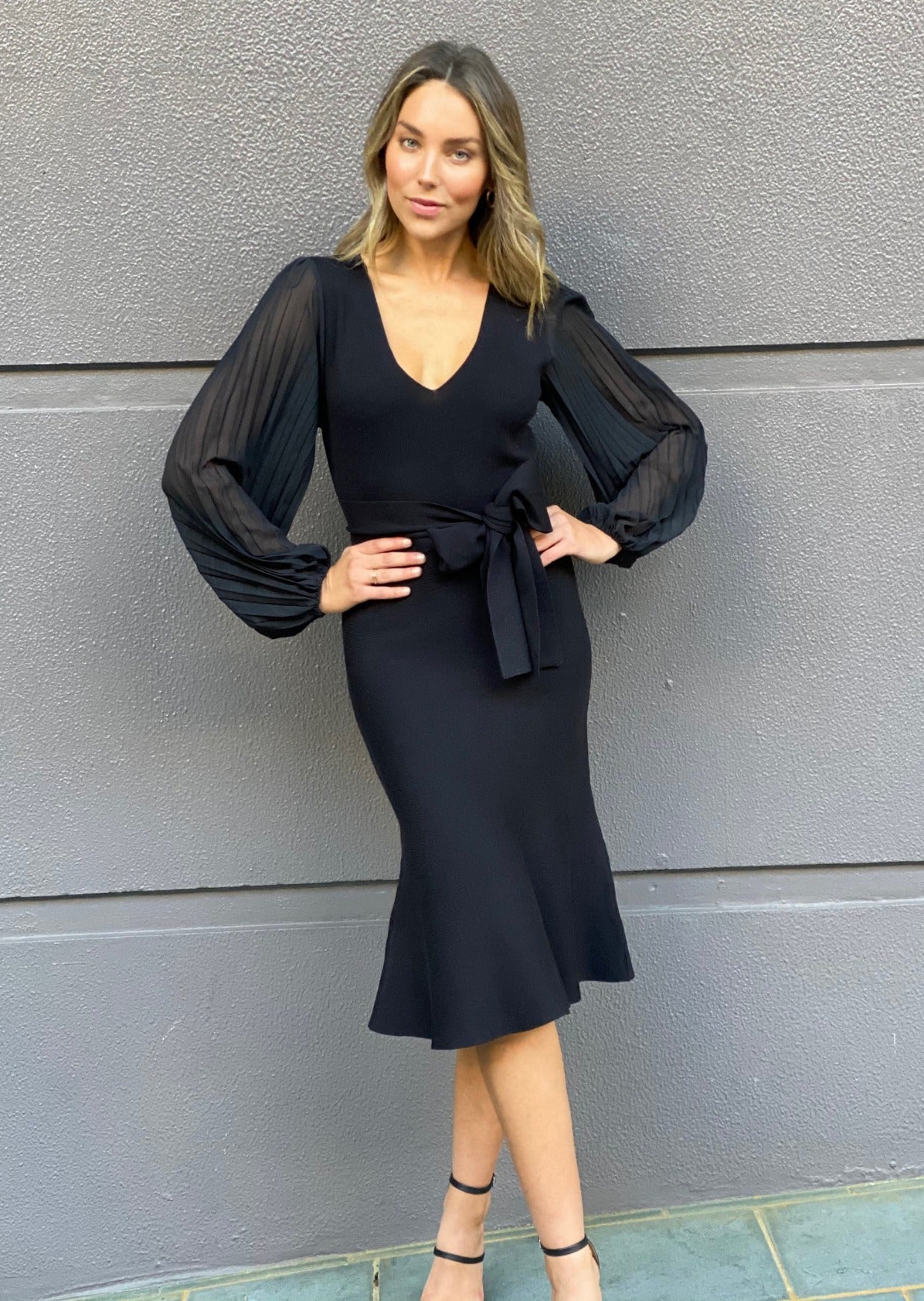 ZW010TB Balloon Sleeve Dress (Pack) More Colours Available