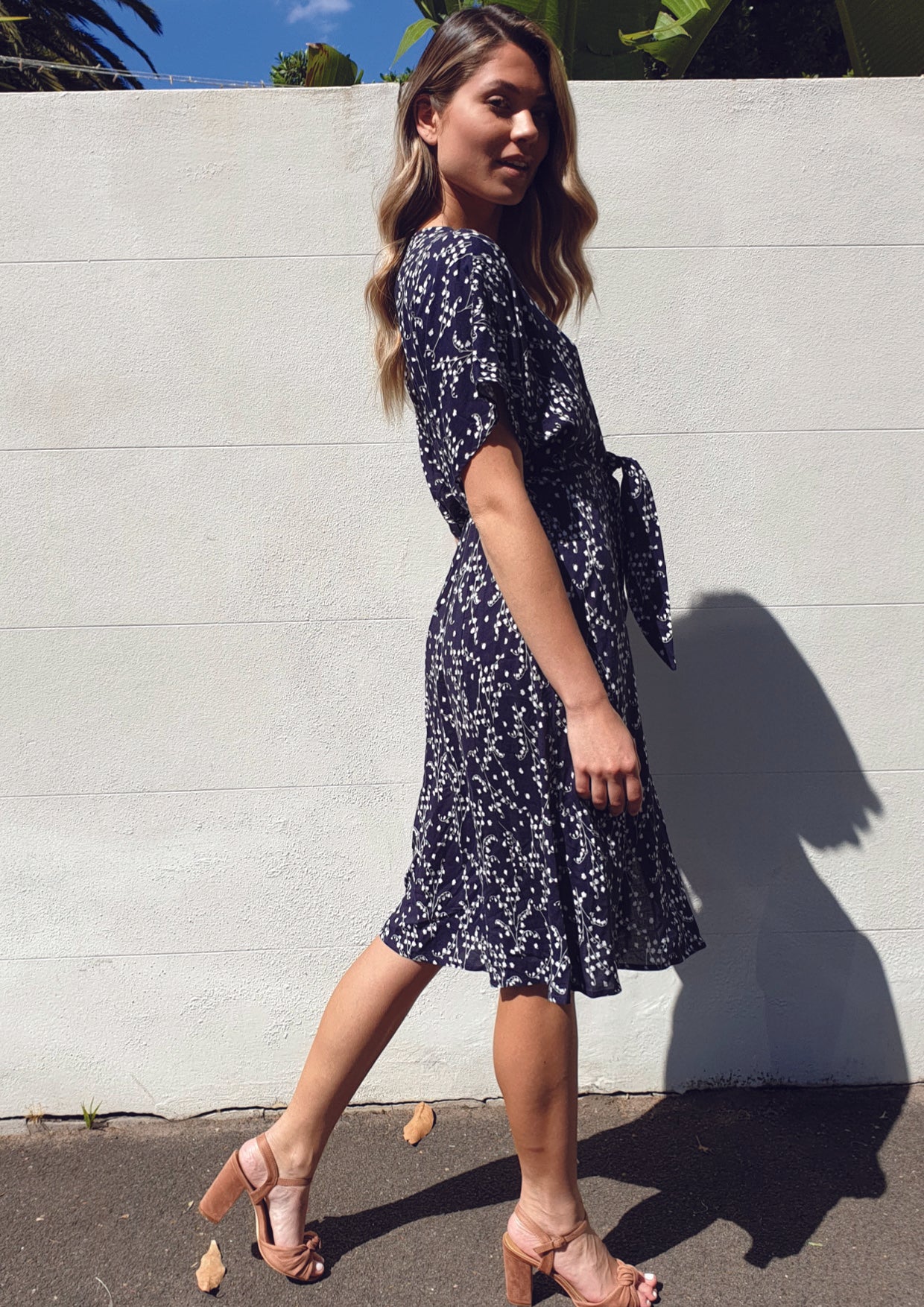 ZW16445TB Navy Floral Dress (Pack)