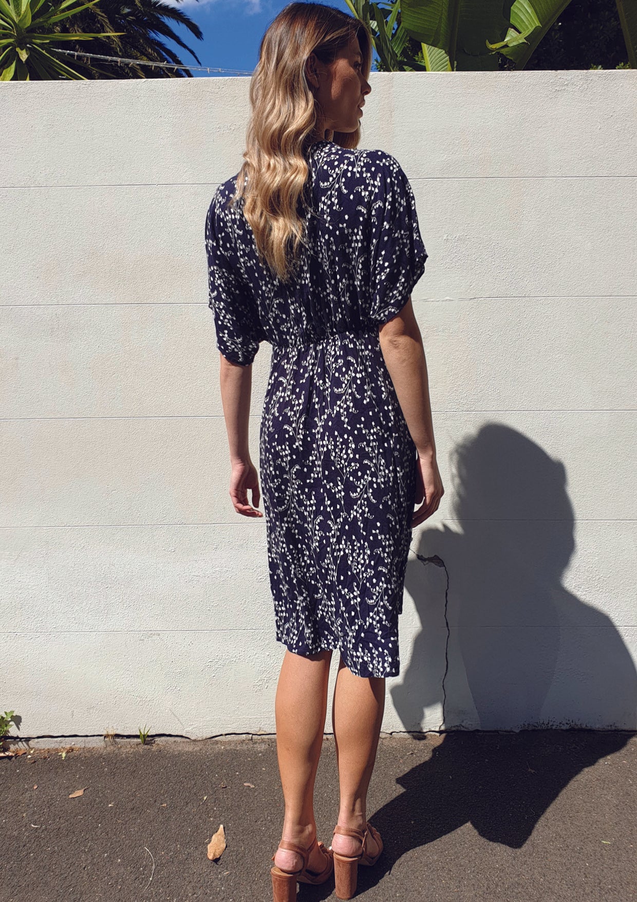 ZW16445TB Navy Floral Dress (Pack)