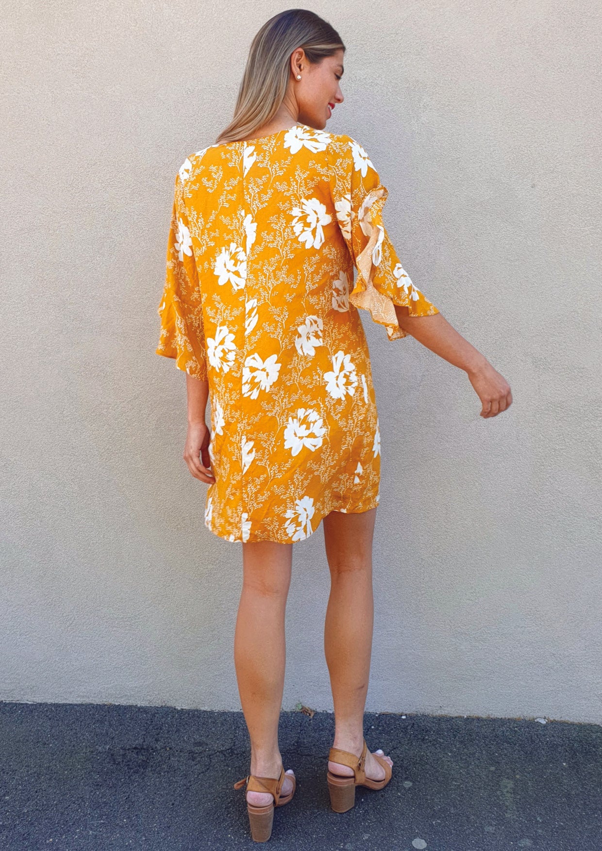 RV0998-12NC Open Sleeve Floral Dress (Pack)