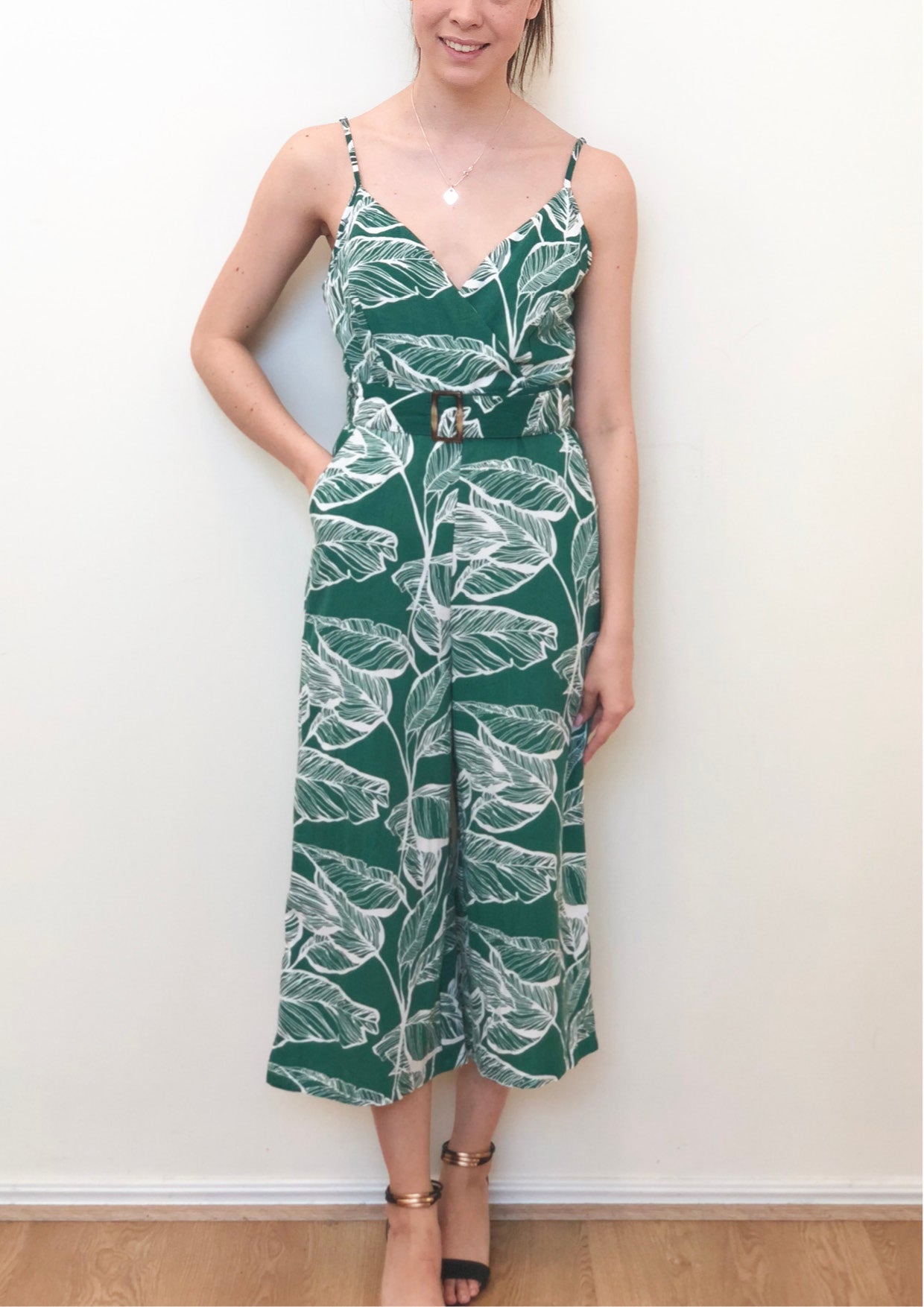 ZW16528SS Leaf Print Jumpsuit (Pack)