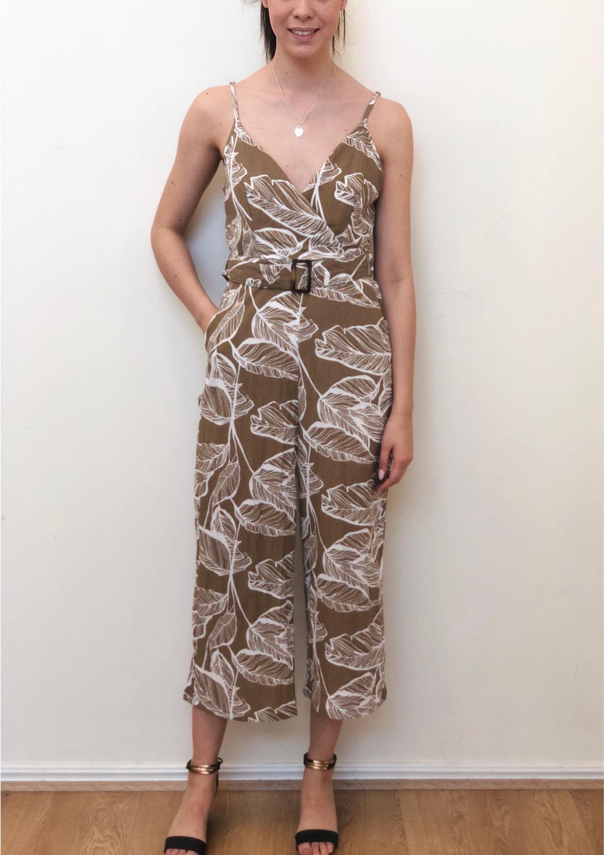 ZW16528SS Leaf Print Jumpsuit (Pack)