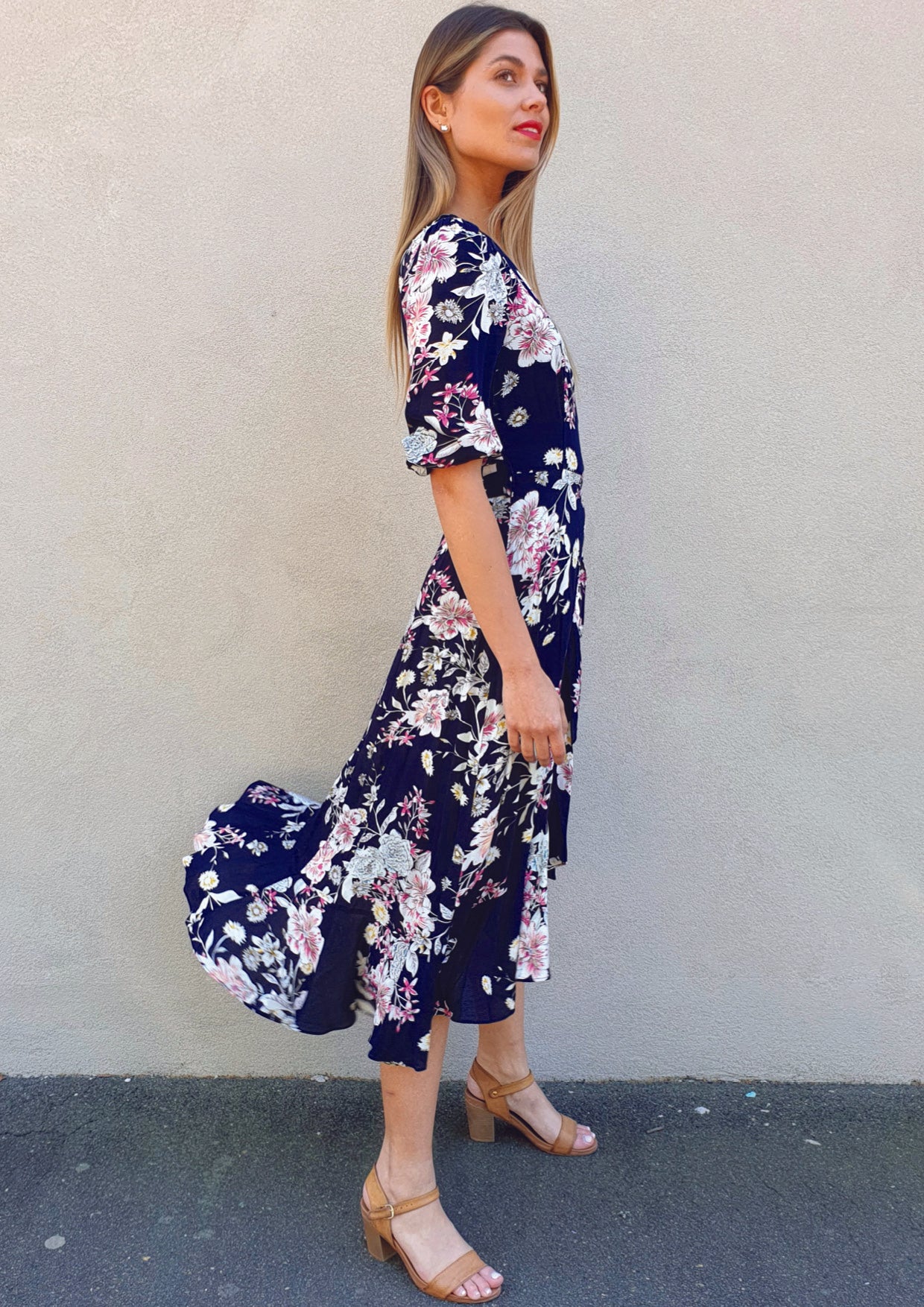 WA2115TB Floral Wrap Dress (Pack)