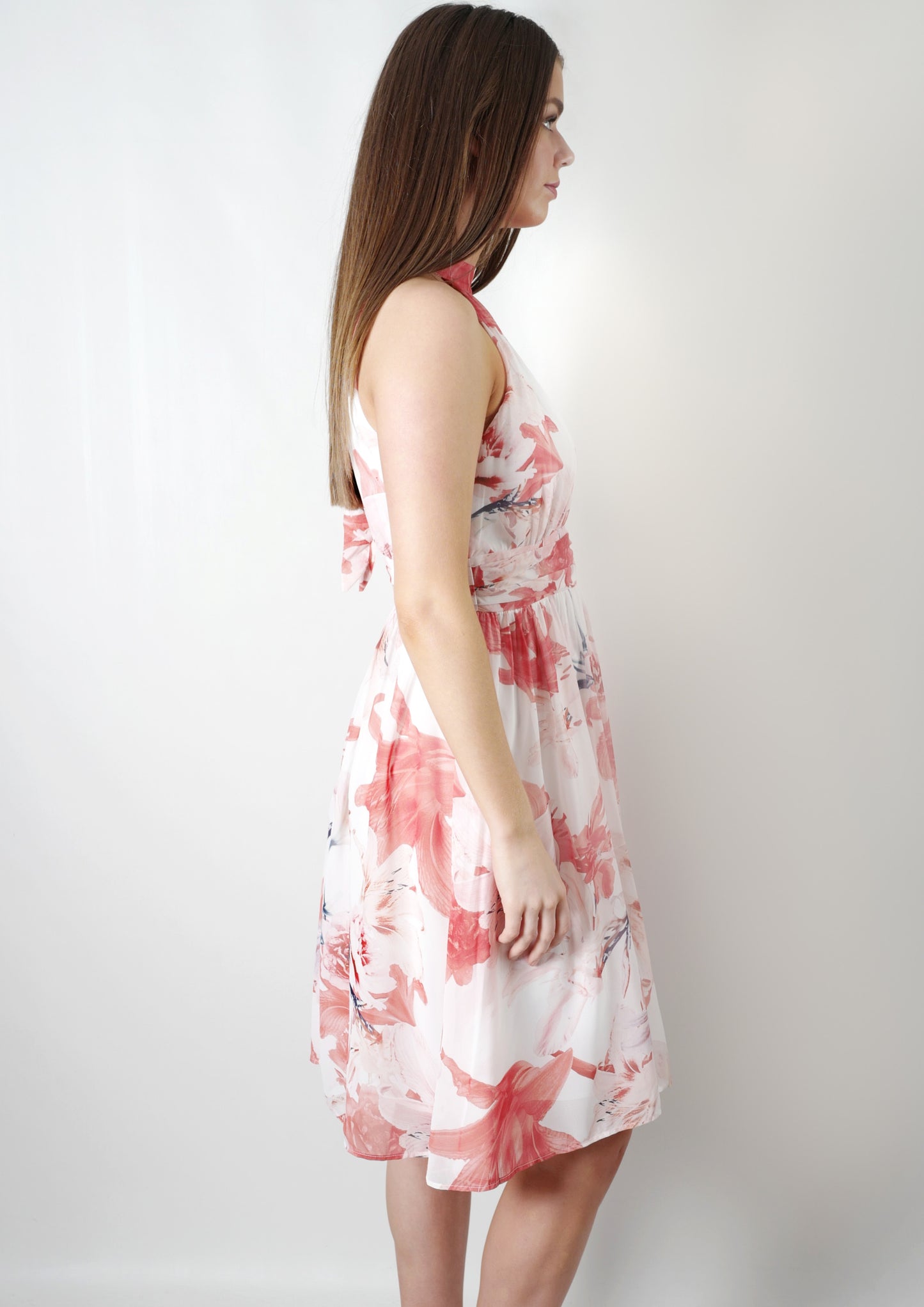 WA2123TB High Neck Printed Dress(Pack)