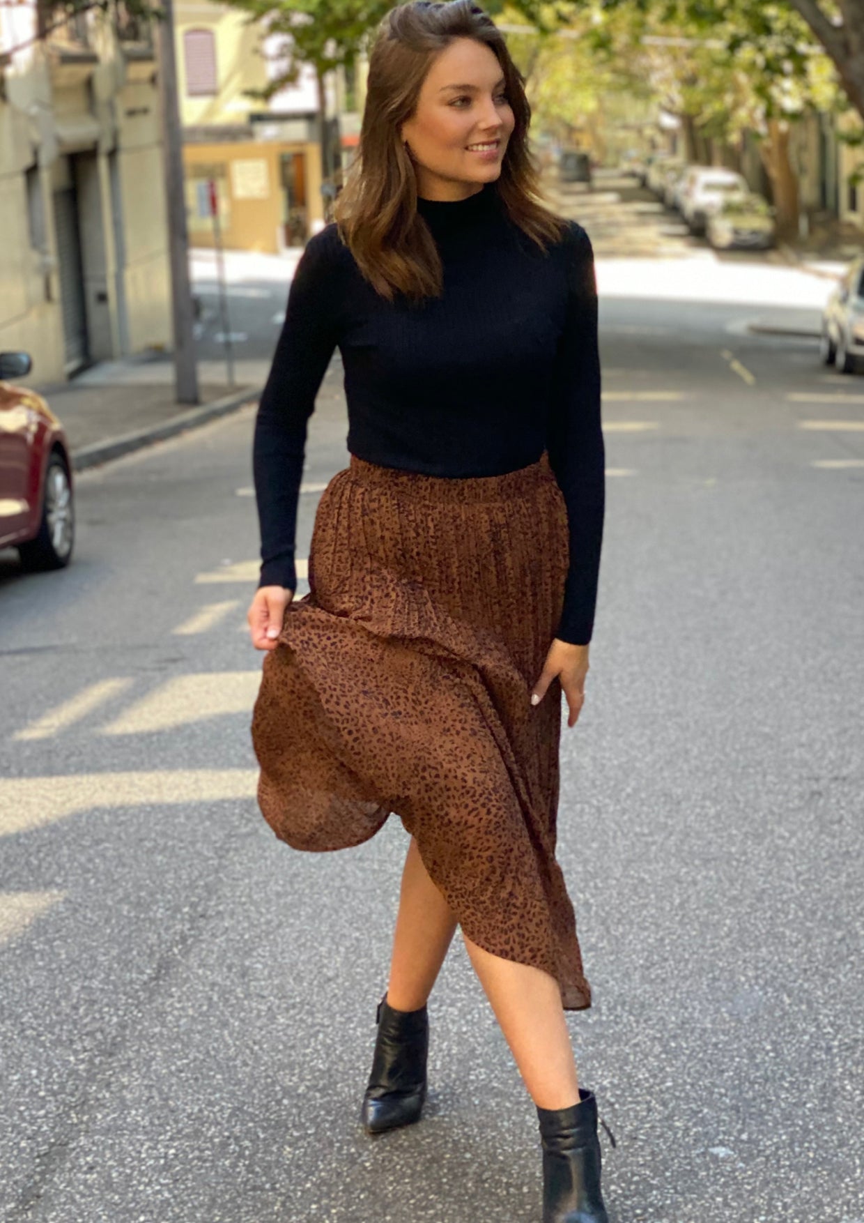 XW20221SS Leopard Print Maxi Skirt (Pack)
