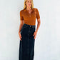 LA0639-2SS Maxi Denim Skirt - More Colour Available