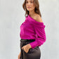 LA1212SS One-Shoulder Satin Top