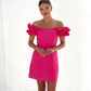 LA1528SS  Ruffle Sleeve Dress - More Colours Available