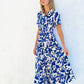 LA1732SS Blue/White Floral Dress