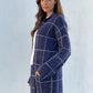 LY2325SS Checkered Knit Midi Cardigan